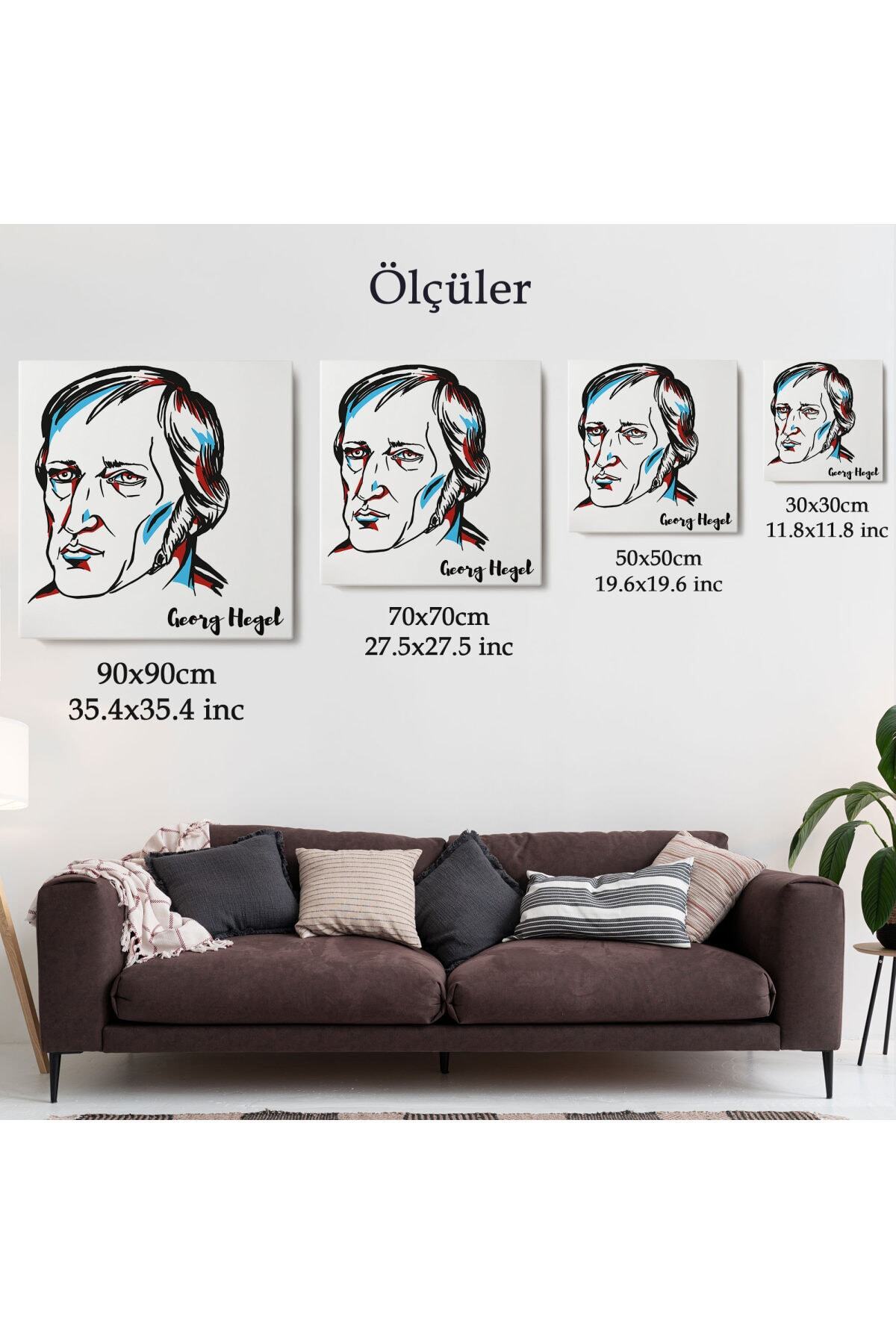 Georg Wilhelm Friedrich Hegel Dekoratif Kanvas Tablo görsel 6