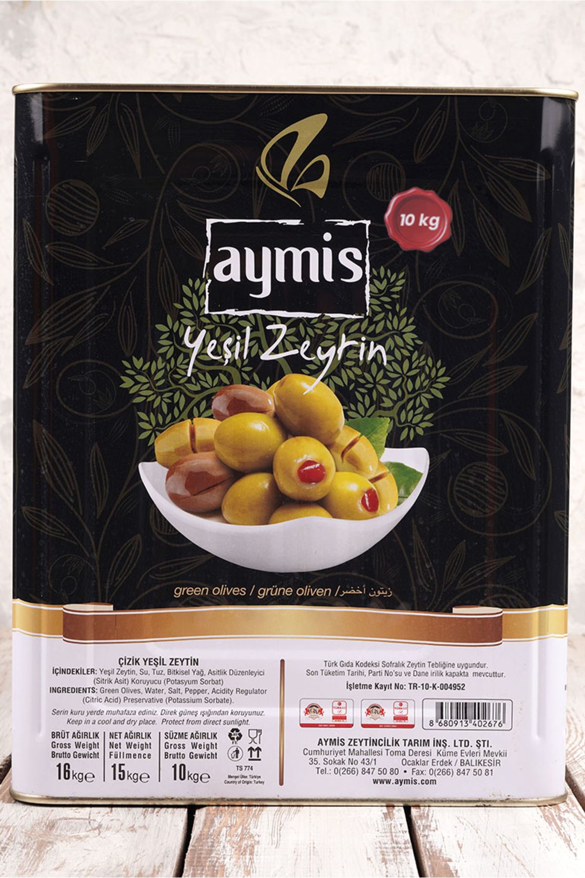 AYMİS Edremit Çizik Zeytin 10 KG