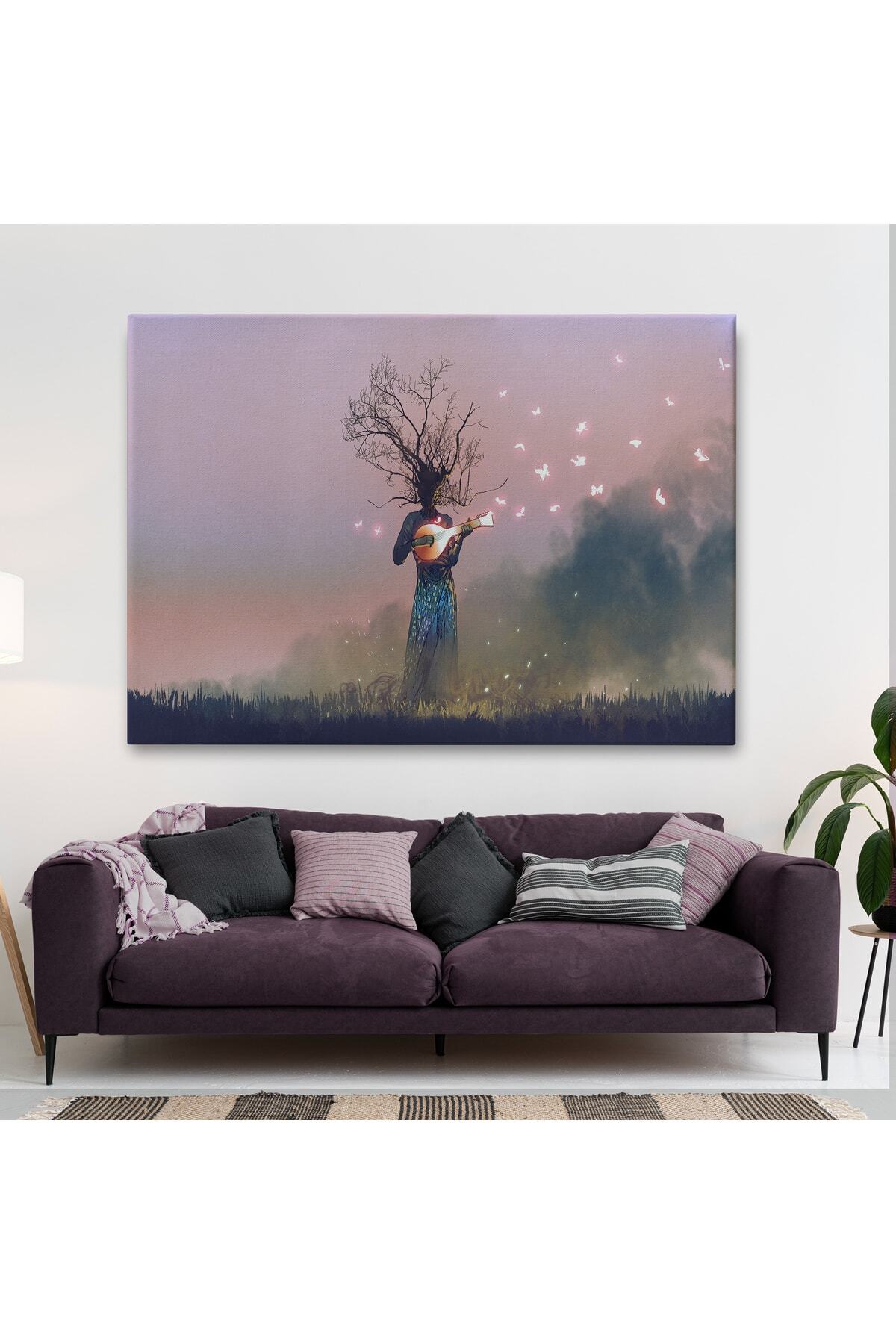 Soyut Modern Sanat Dekoratif Kanvas Duvar Tablosu görsel 2