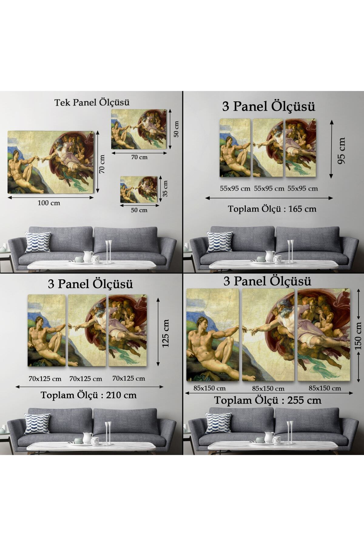 Ademin Yaratılışı Kanvas Tablosu - The Creation Of Adam görsel 6