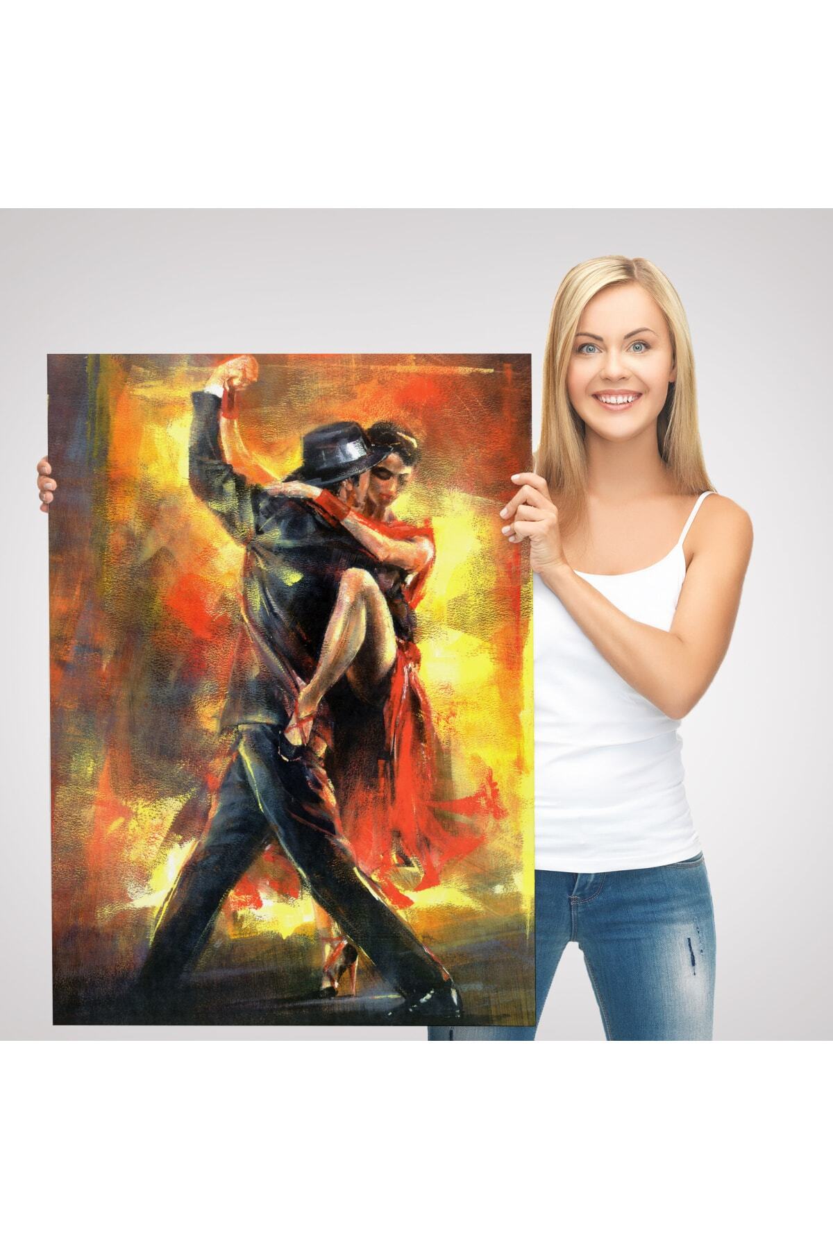 Tango Yapan Çift Kanvas Tablosu görsel 3