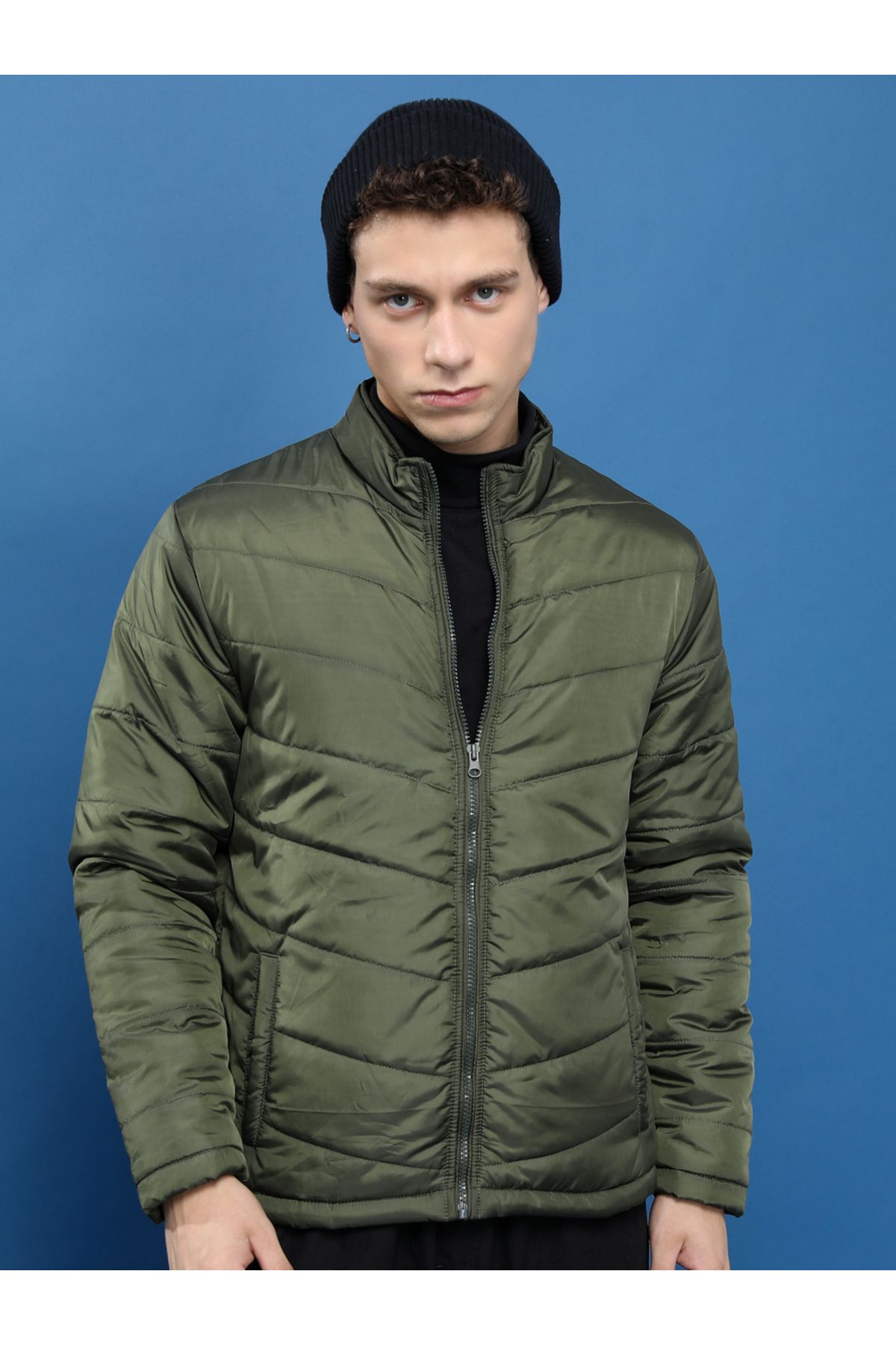 Highlander By Styli-Zip Up Padded Jacket with Slip-Pockets 1