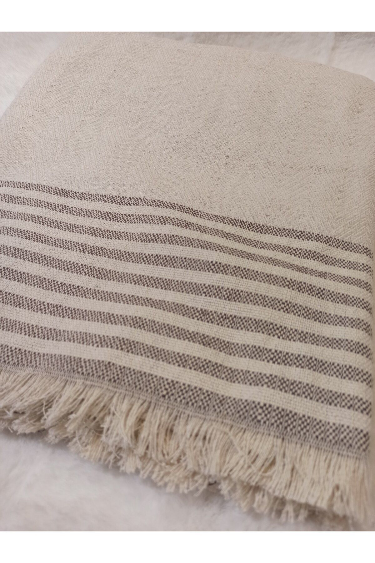 ŞENER HOME-Eco Arm Cover Buldan Scutec Bumbac Canapea Canapea Husa Canapea 170x220 Cm. Cremă de cafea 7