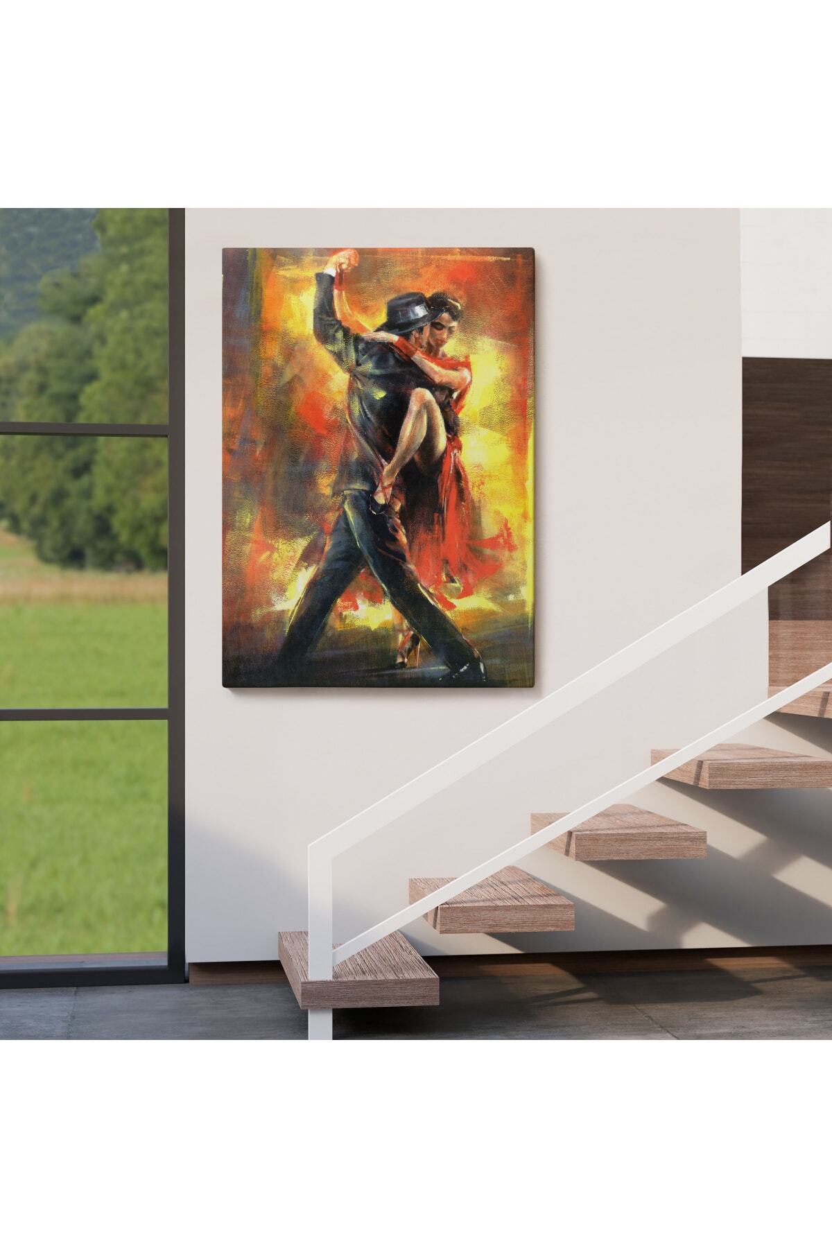 Tango Yapan Çift Kanvas Tablosu görsel 4