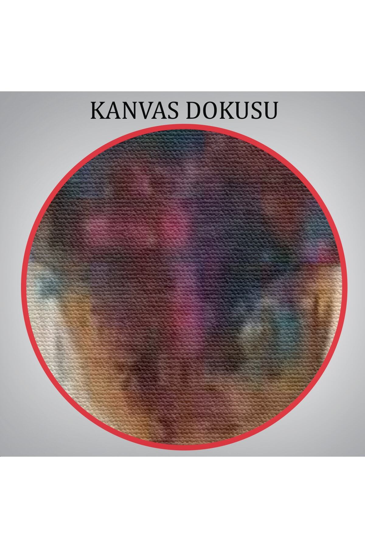 Kendi Kafasını Boyayan Adam Gerçeküstü Duvar Sanatı Kanvas Tablo görsel 5