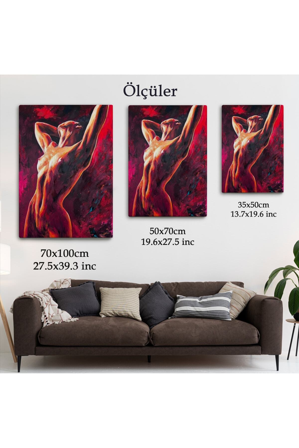 Dans Eden nü Çıplak Kadın Dekoratif Kanvas Duvar Tablo görsel 5