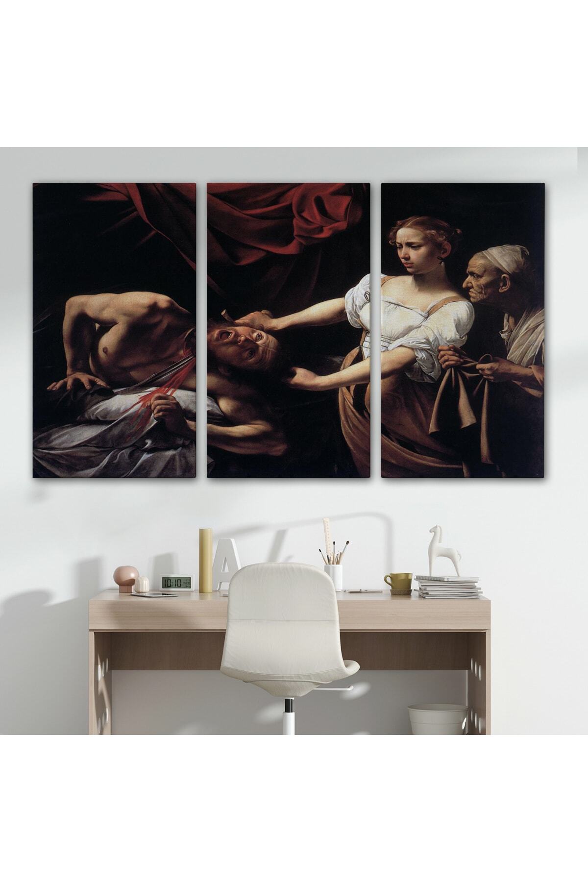 Jean Caravaggio Judith Holofernes'in Başını Keserken Kanvas Tablo görsel 3