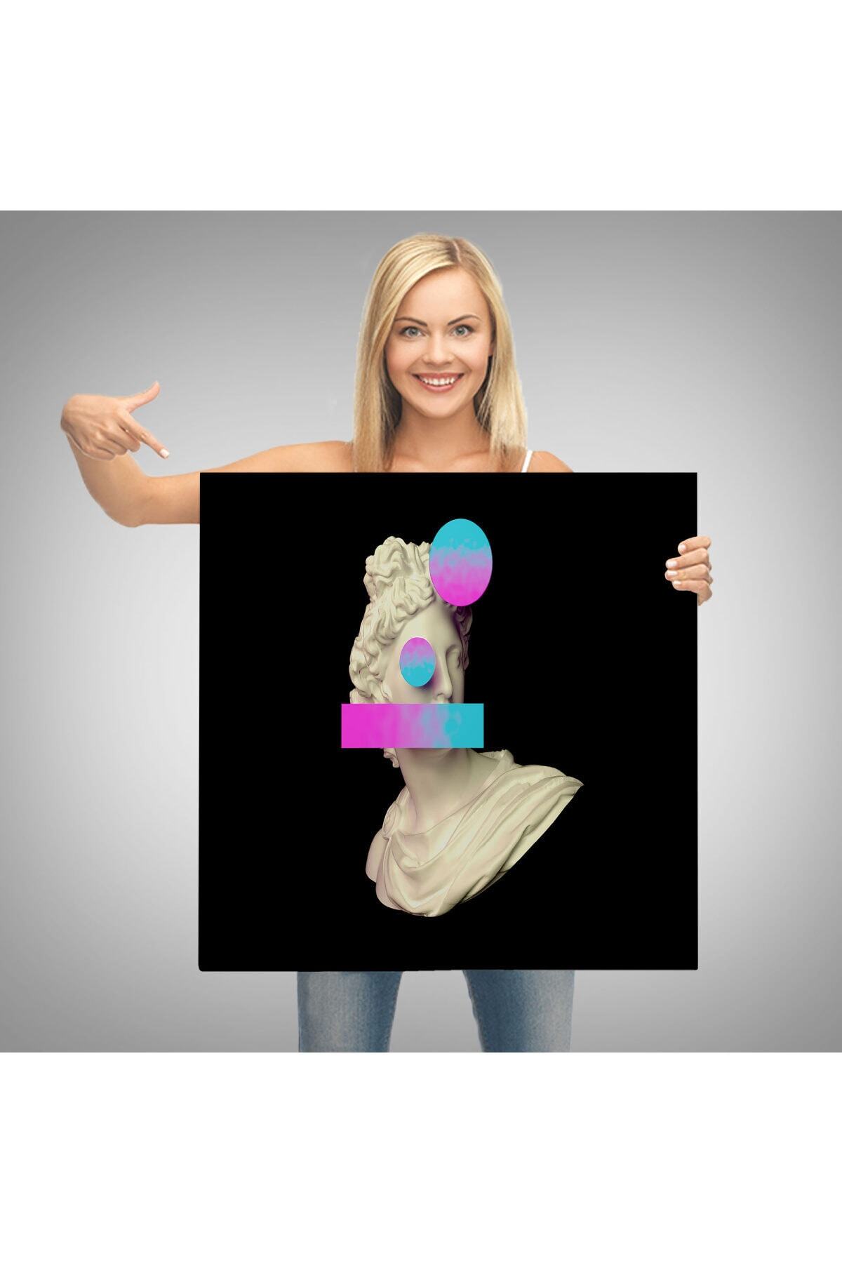 Vaporwave Tarzı Çağdaş Sanat Kanvas Tablo görsel 3