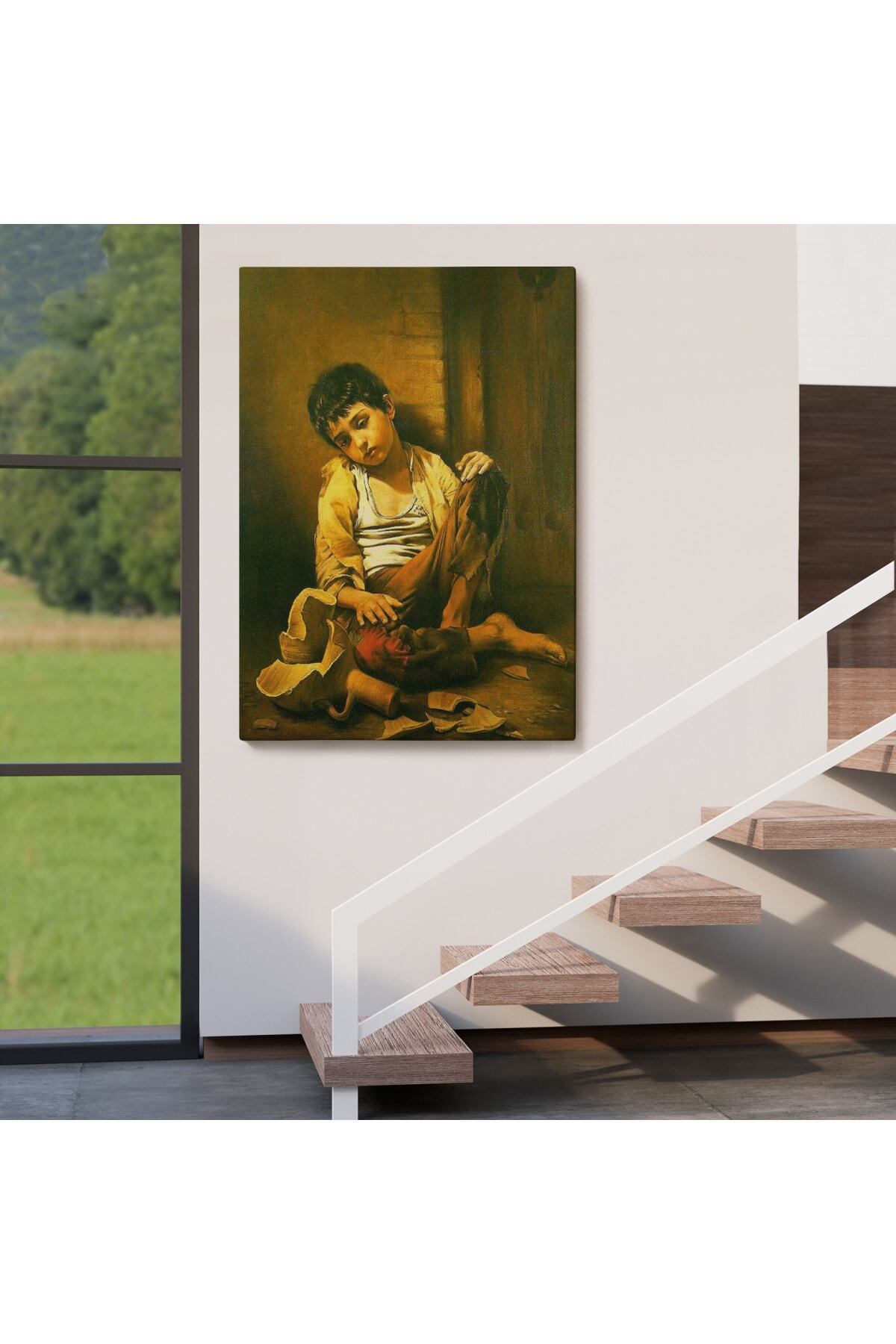 Iranlı Ressam Morteza Kartouzıan Garip Çocuk Eseri Duvar Tablosu görsel 4