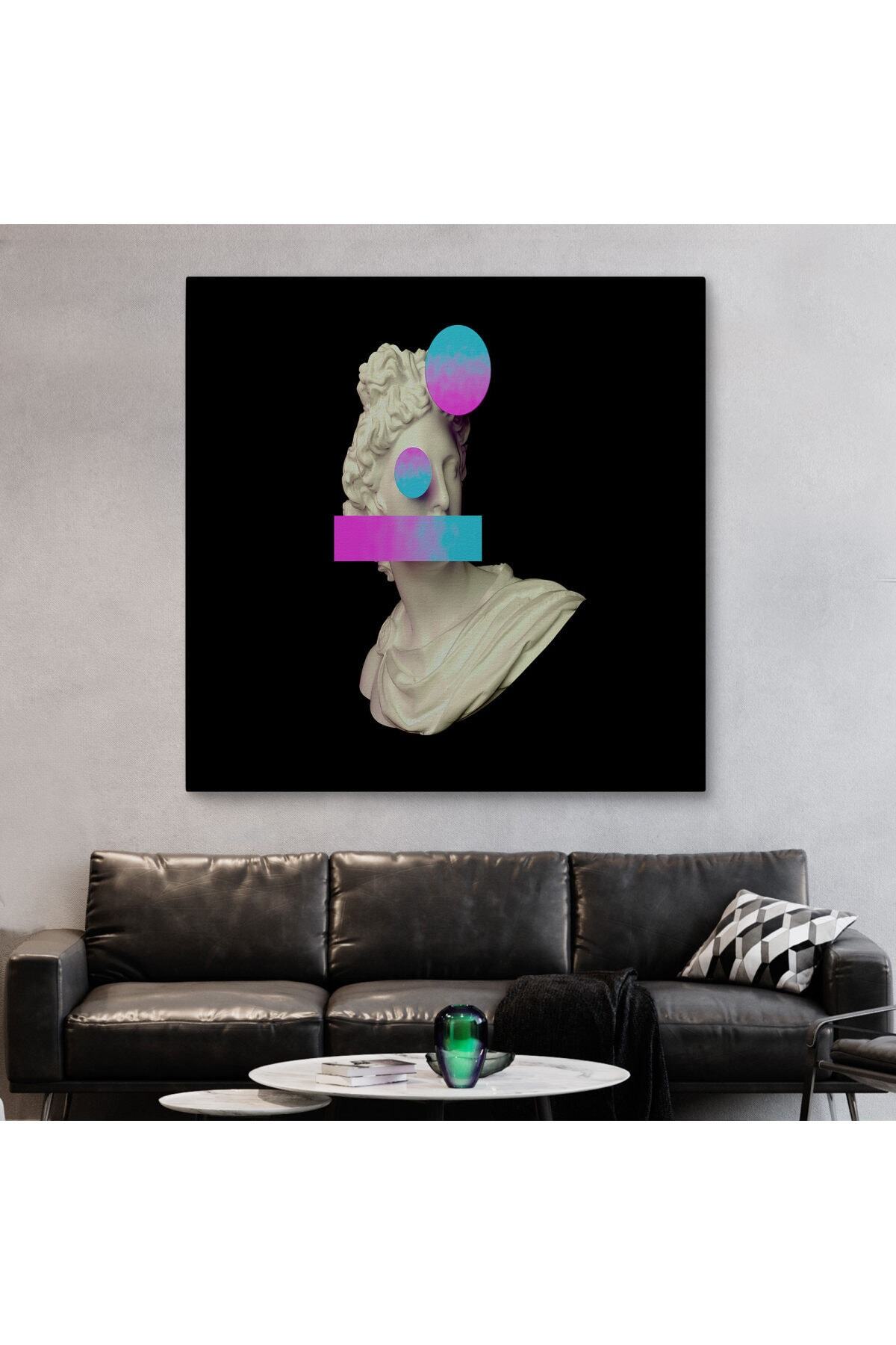 Vaporwave Tarzı Çağdaş Sanat Kanvas Tablo görsel 2