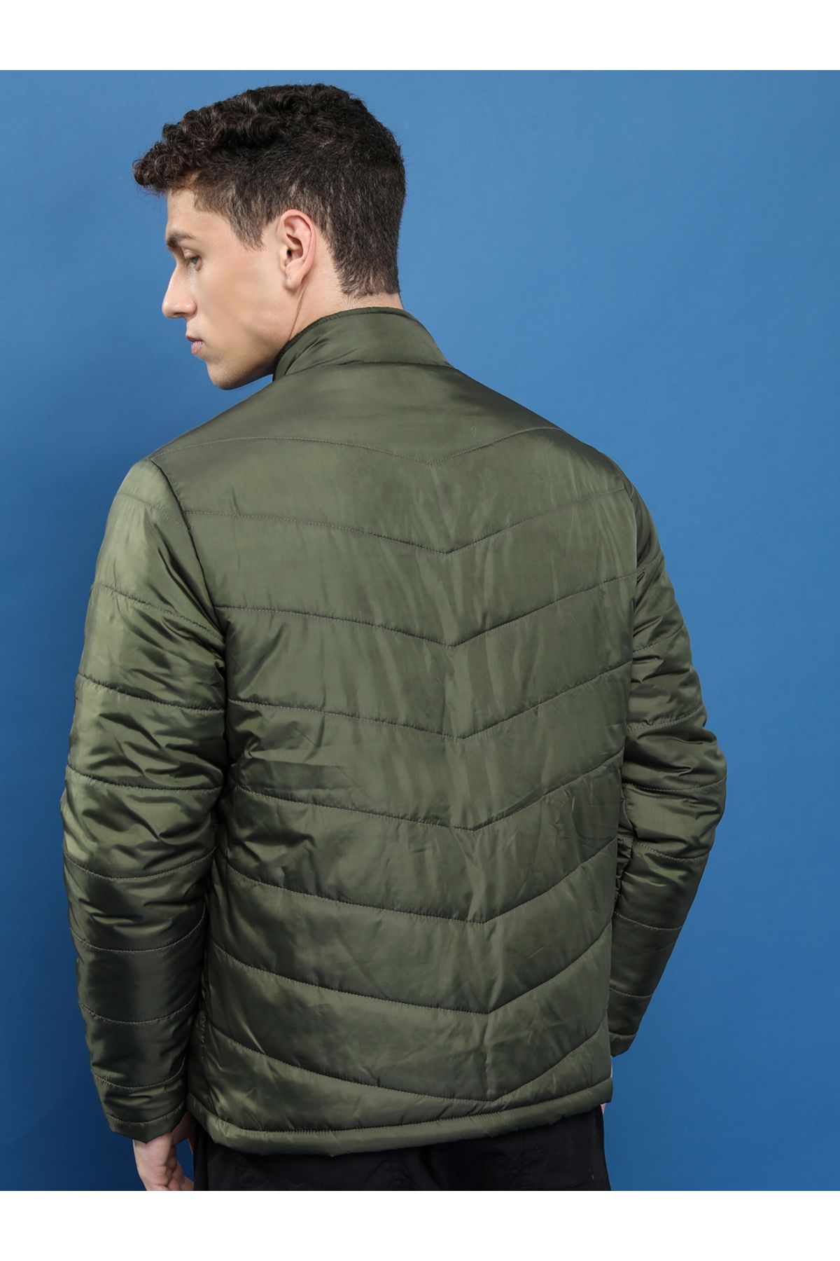 Highlander By Styli-Zip Up Padded Jacket with Slip-Pockets 3