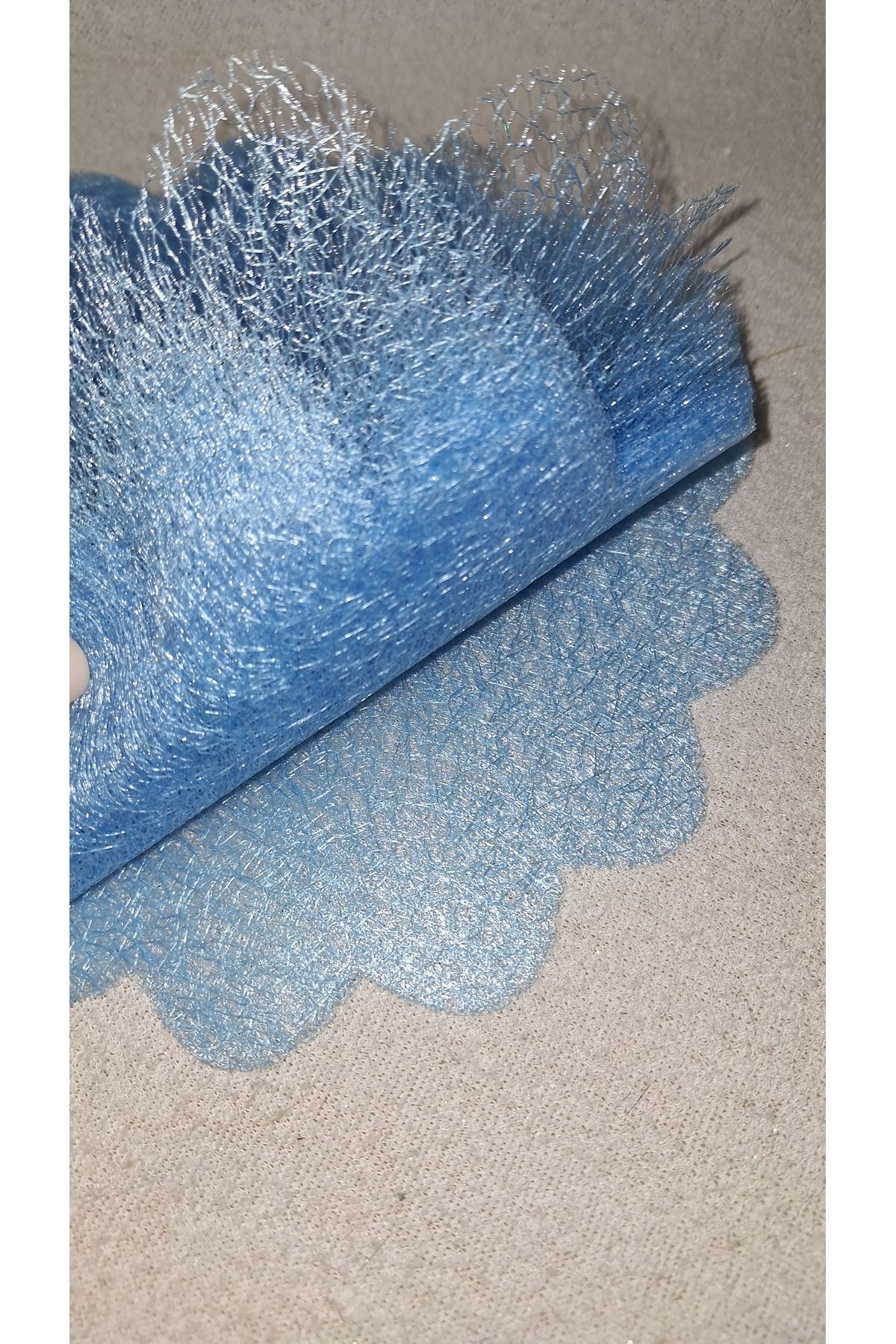 Uslu Çeyiz Mavi̇ Ağ Tül 22cm  50 Adet