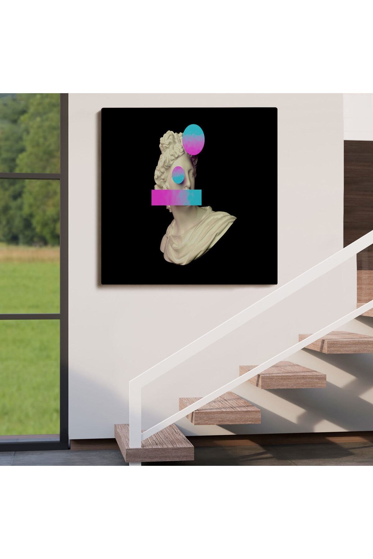 Vaporwave Tarzı Çağdaş Sanat Kanvas Tablo görsel 4