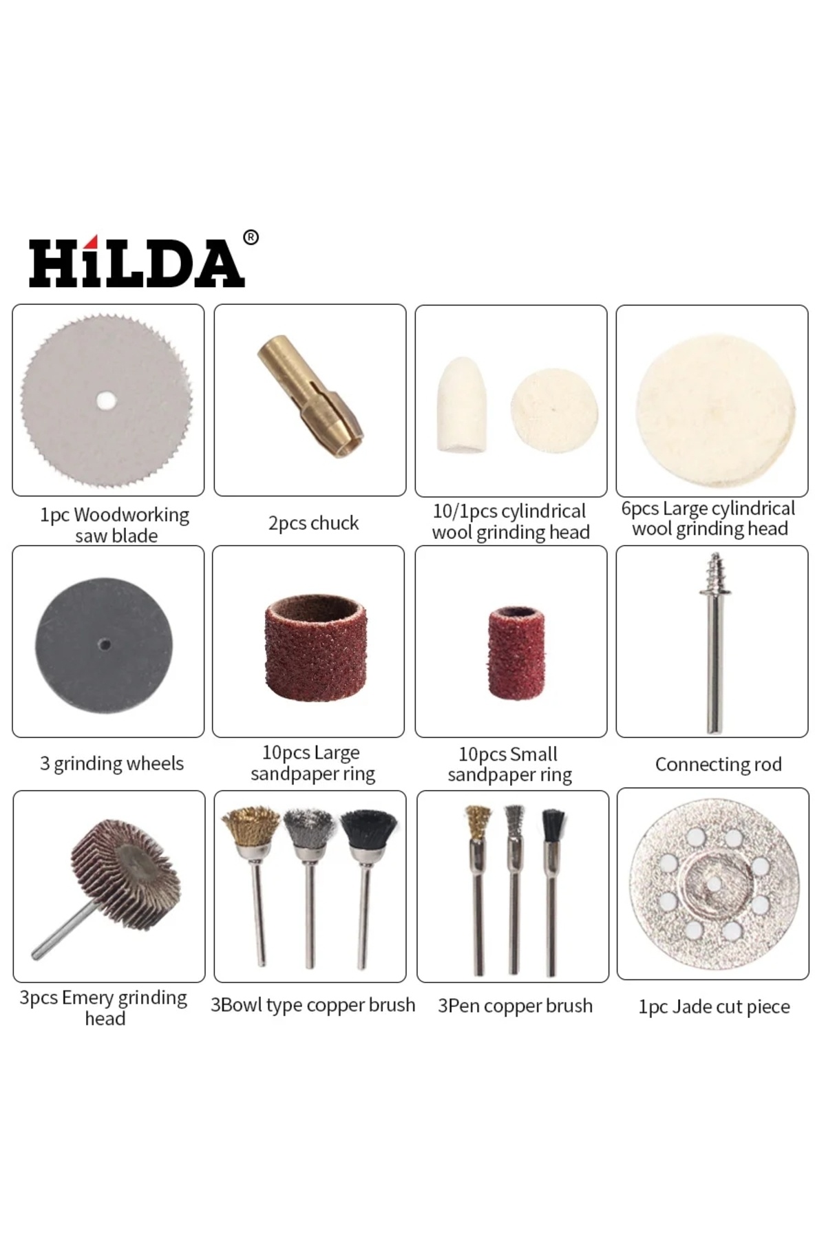 Choice-HILDA Rotary Tool Accessories for Easy Cutting Grinding Sanding Carving and Polishing Tool Combin... 7