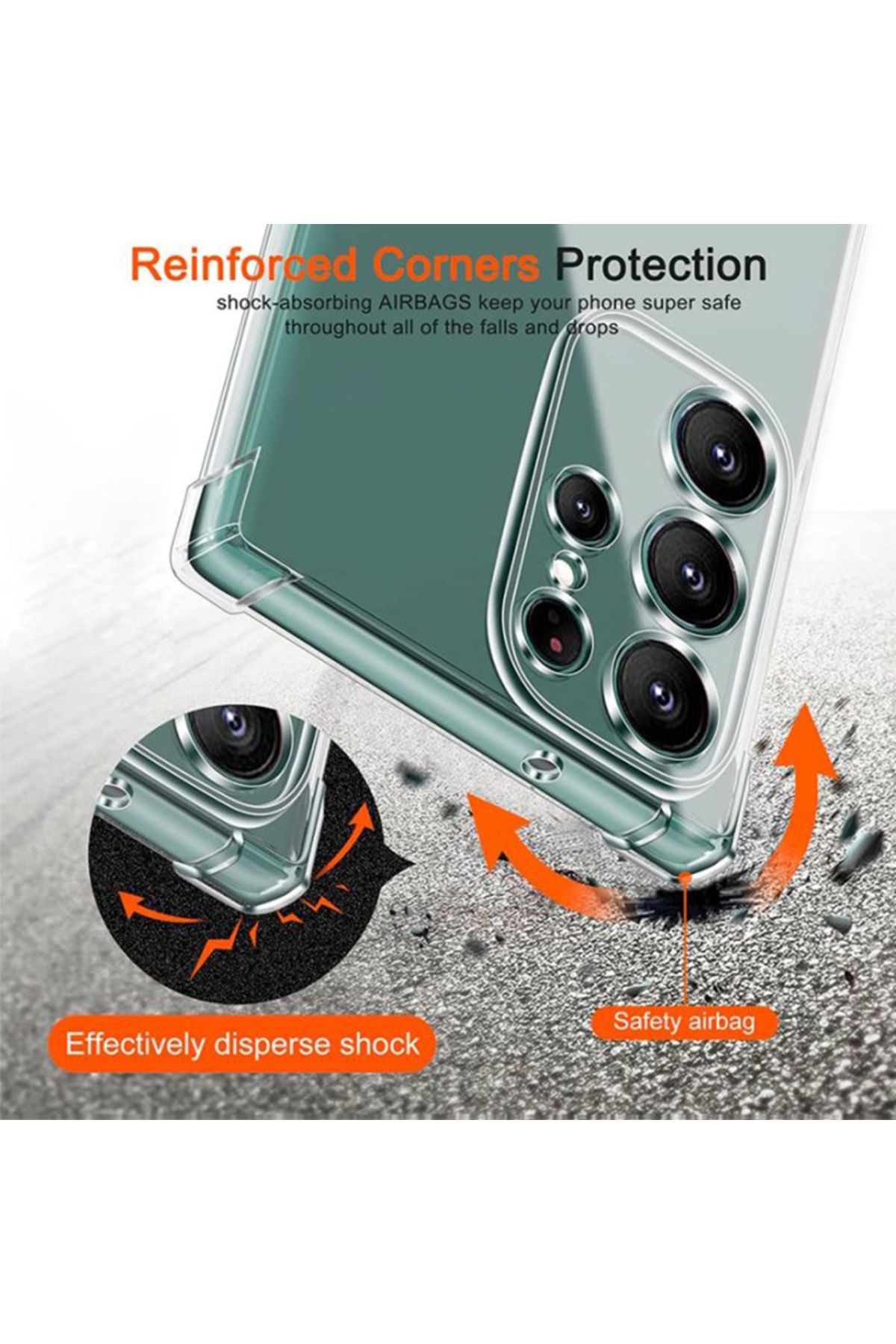 Choice-For Galaxy S21FE Clear Case For Samsung Galaxy S25 S24 S23 S22 S21 Plus Ultra Shockproof Case A54 A3 2