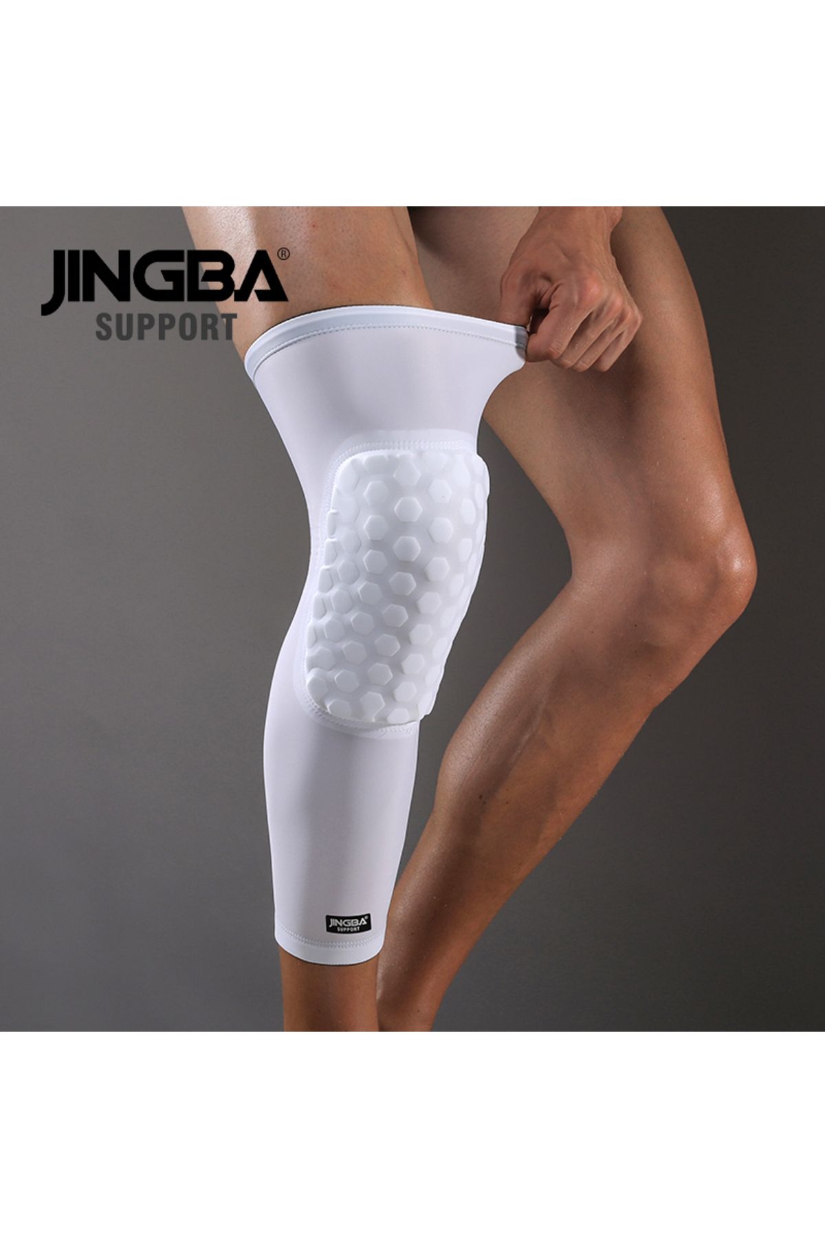 Choice-M White 1 Piece Lightweight Cooling Honeycomb Knee Support Pads For Basketball Cycling 1