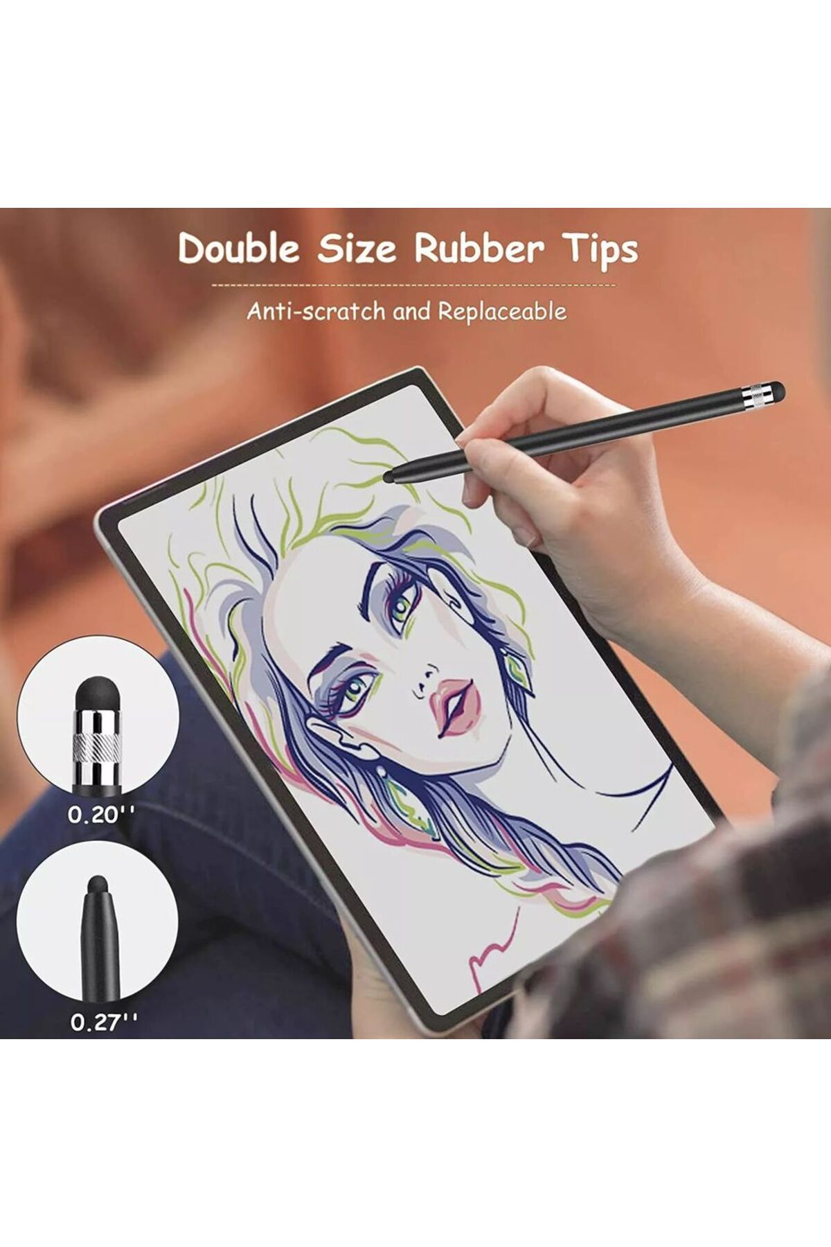 Choice-Touch Pen For Tablet Universal Pencil Capacitive Stylus Double Dual Silicone Head For iPad Androi... 7