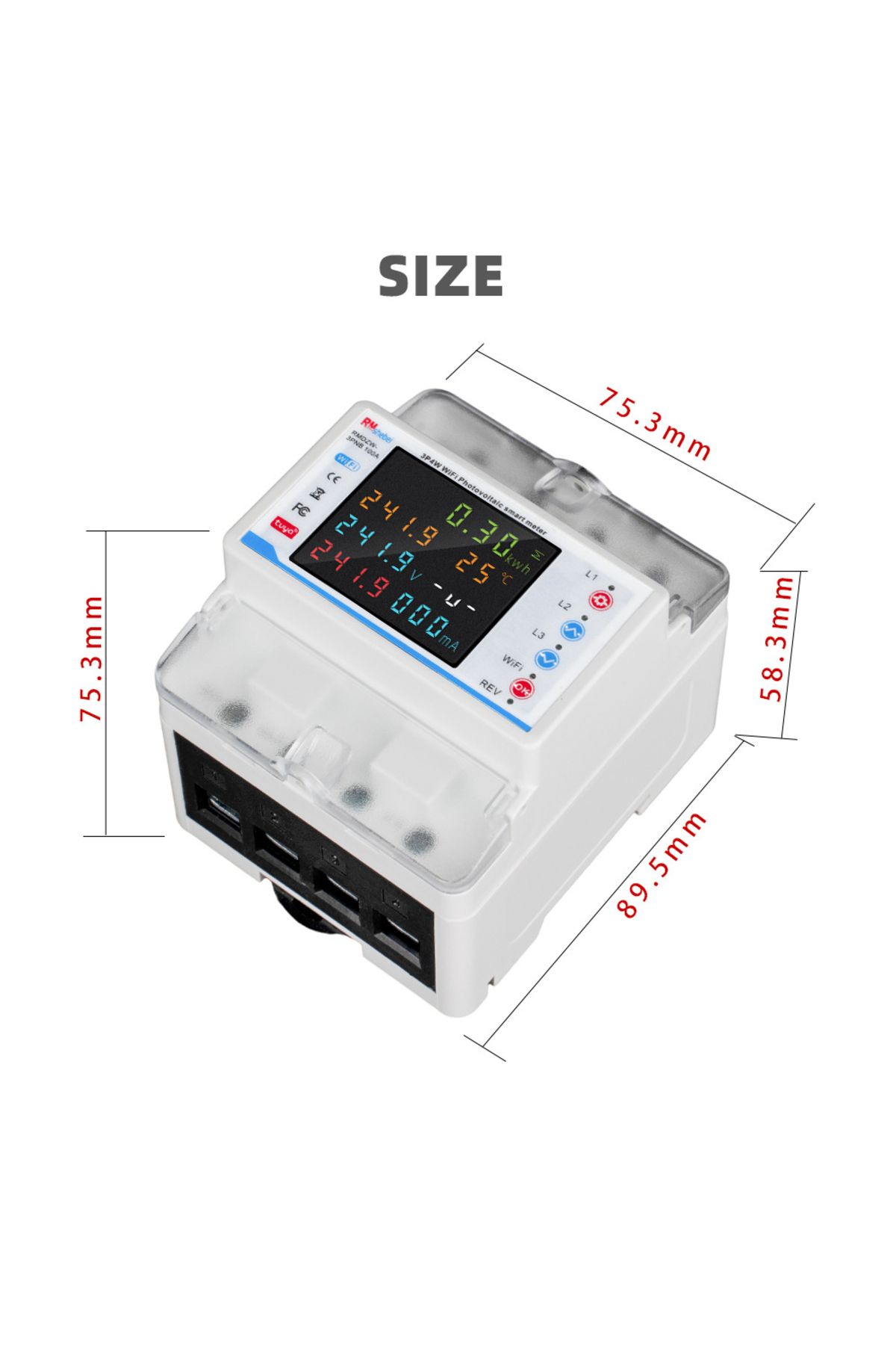Choice-No Leakage Protectiv Tuya Wifi Smart Circuit Breaker Automatic Reclosure Protector 3p4w Power Meter 2