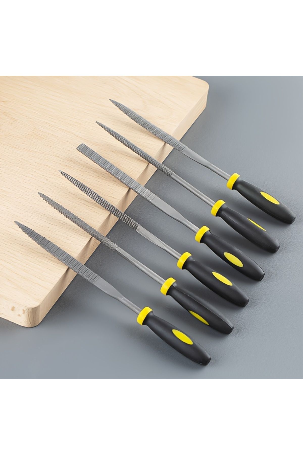 Choice-3x140mm 6 Piece Set 6pcs Mini Needle File Set, Wood Rasp File Set With Rubber Handle, Hardened Alloy 1