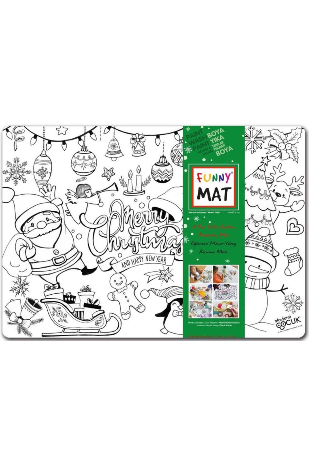 Akademi Çocuk Funny Mat - Yeni Yıl - 33,5x48cm