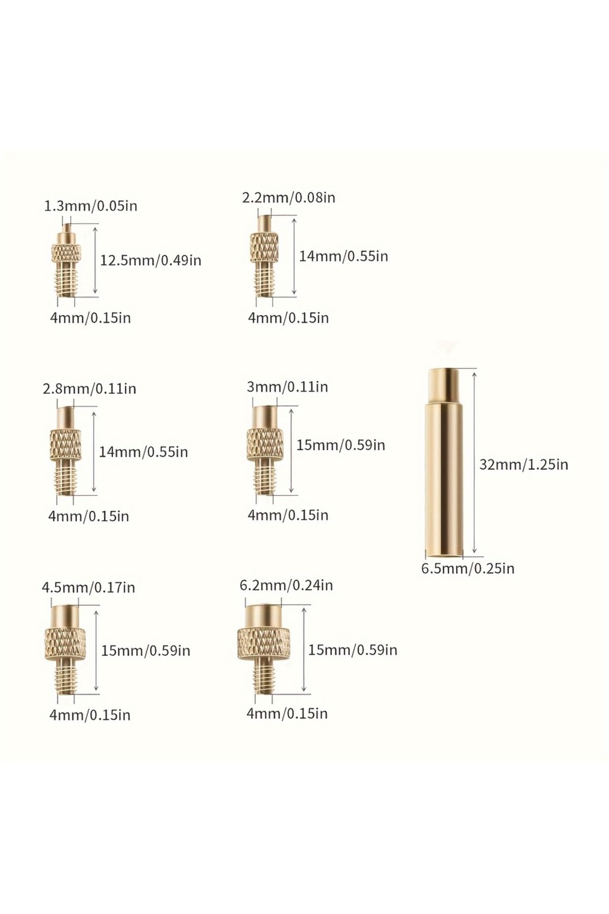 Choice-Heat Insert Nut Iron Tip M2 M3 M4 M5 M6 M8 Brass Thread Embedded Kit Heat Insertion Tool for Plas... 6