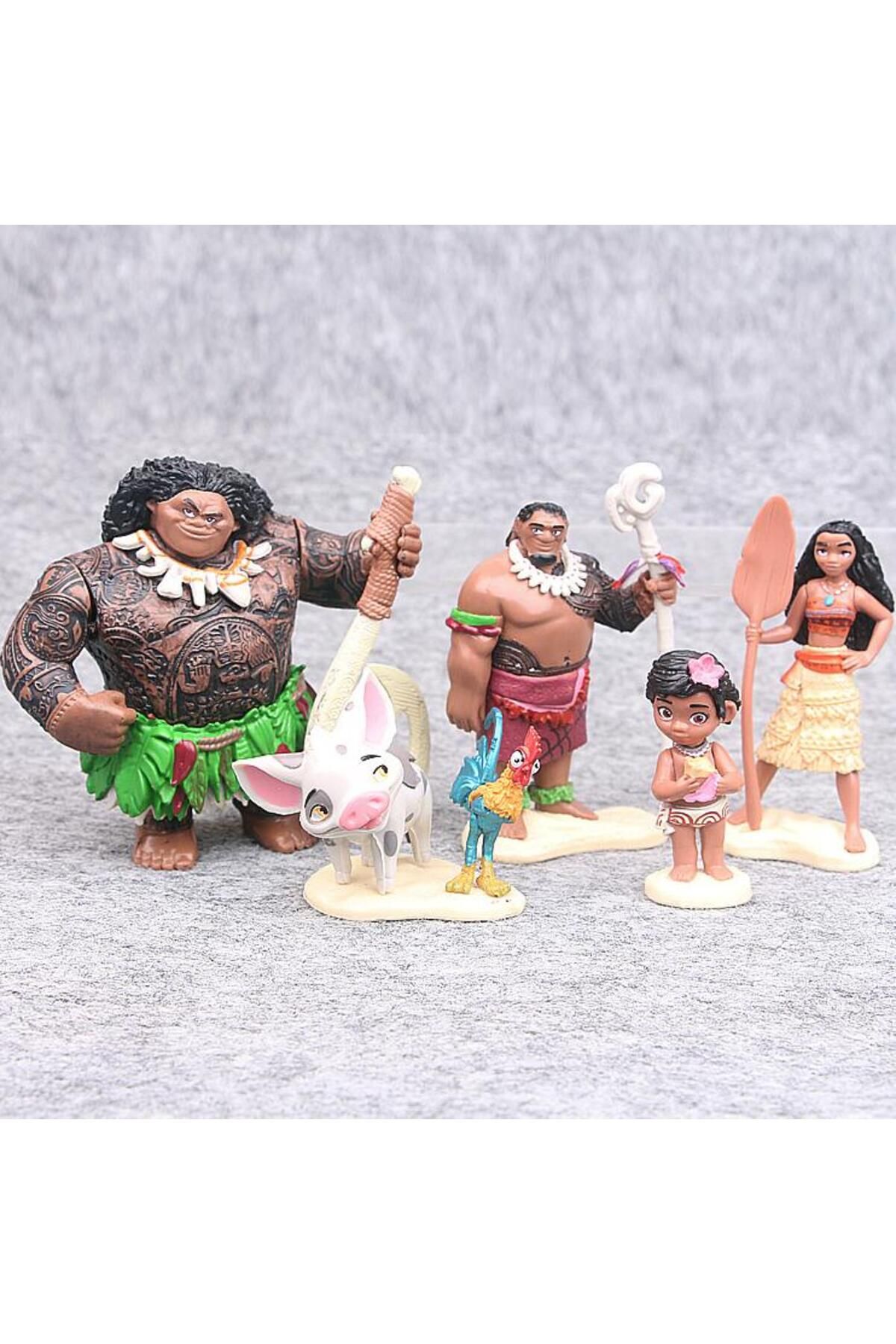 Choice-Pack By Bag 5pcs 5pcs/set 6-12cm Moana Princess Maui Chief Tui Tala Heihei Pua Action Figure Brinque 1