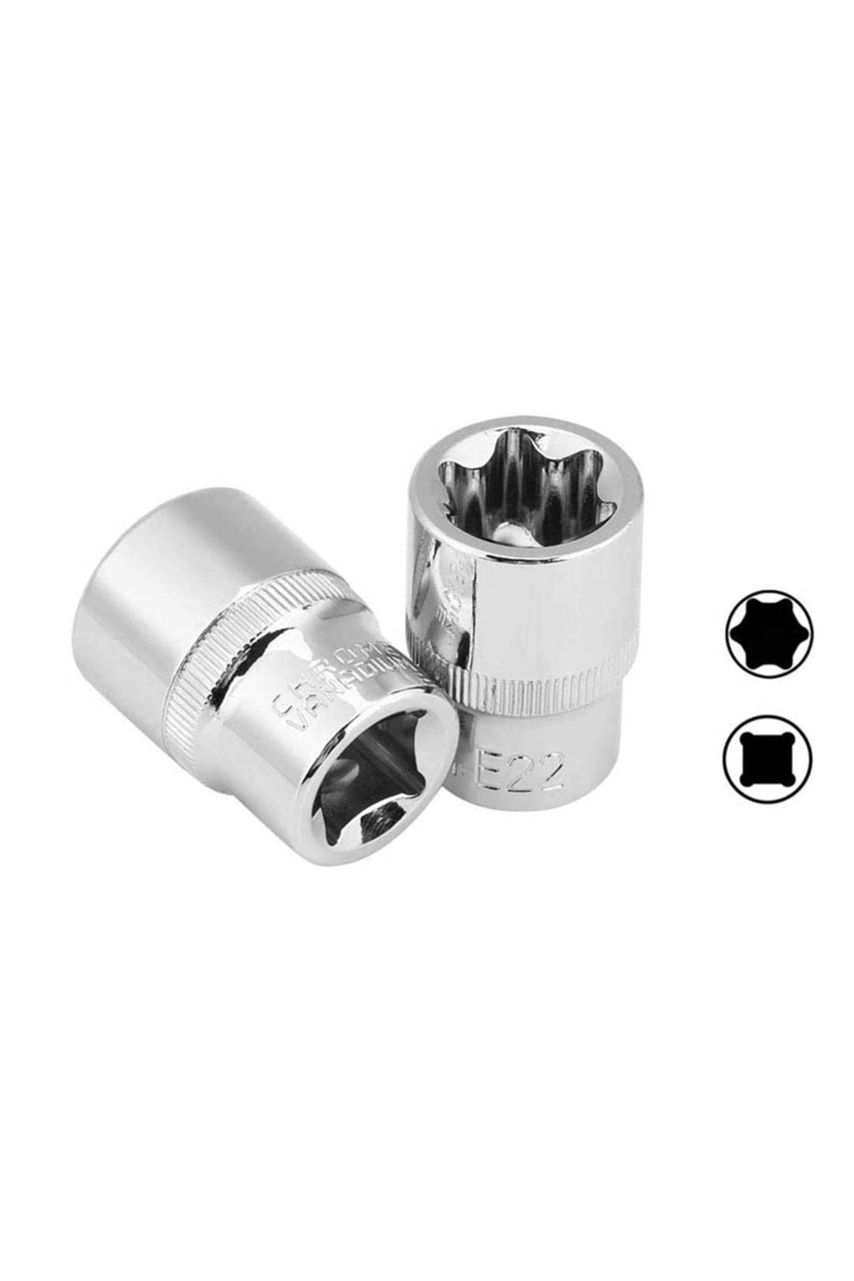 Choice-Torx Socket Set Tamper Proof Torx Star Bit Torq Torque Female E-socket Set E4-E24 1/4" 3/8" 1/2" ... 4