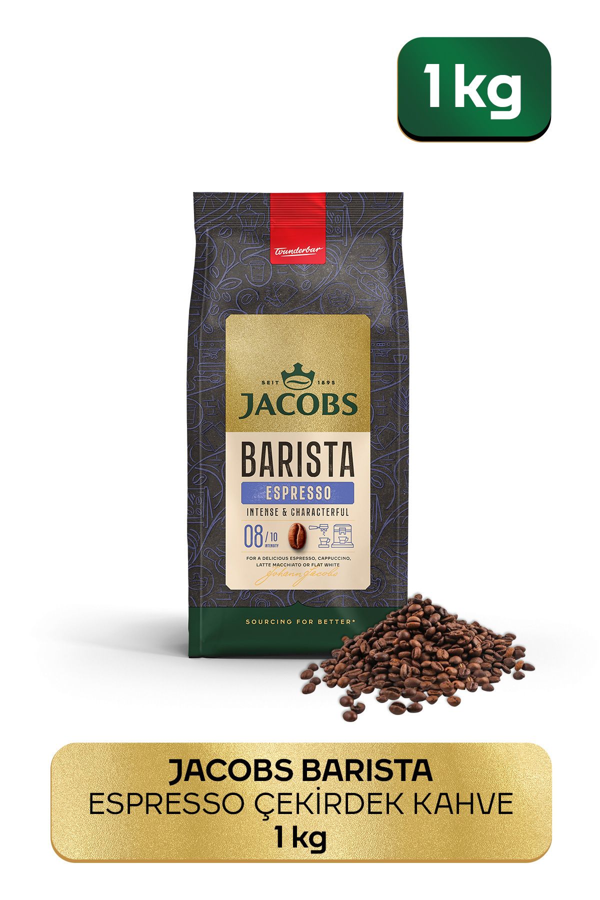 Jacobs Barista Editions Çekirdek Kahve Espresso %100 Arabica Espresso 1 Kg