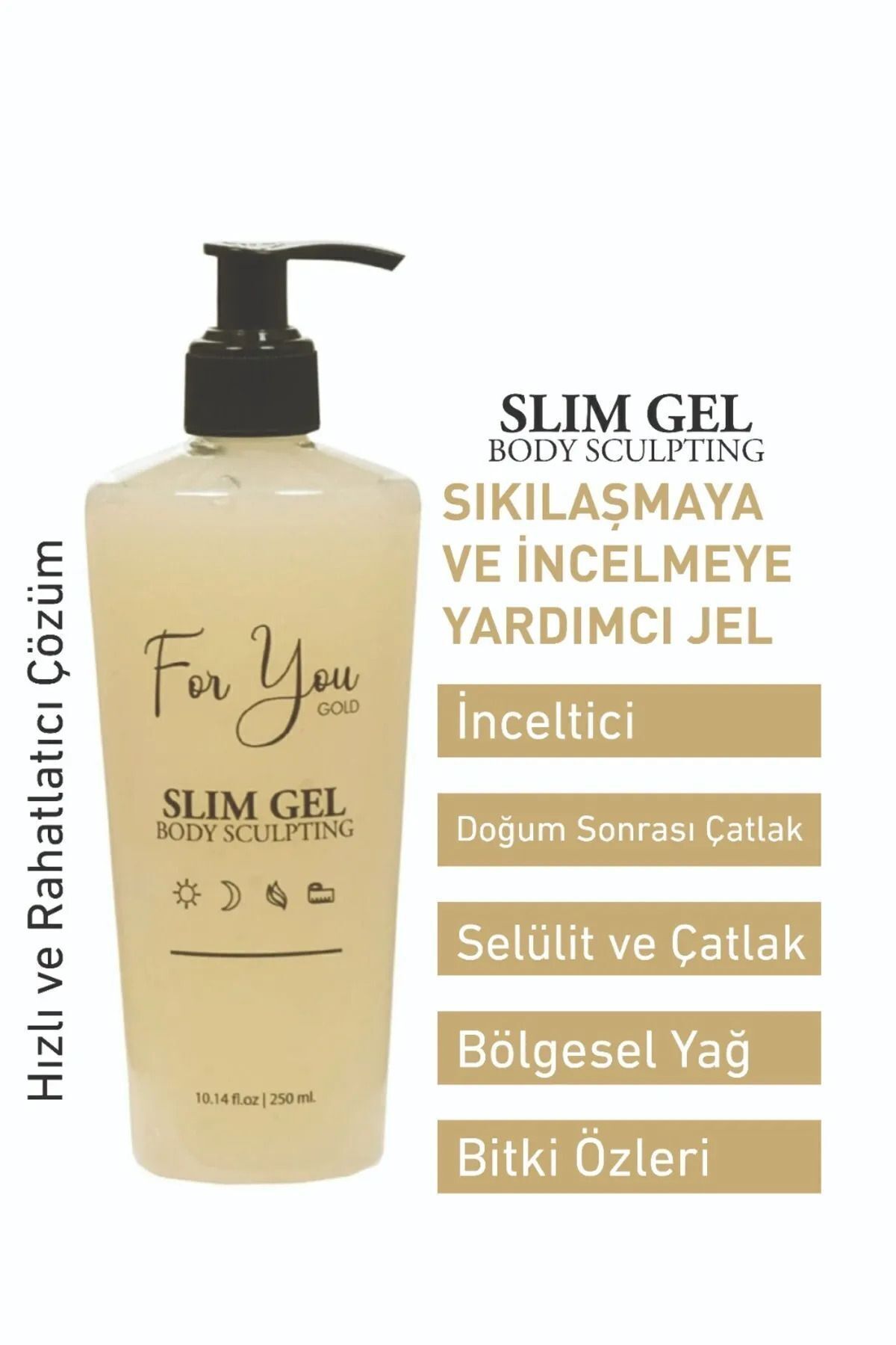 For You Gold Slim Jel -sıkılaştırıcı-–bölgesel Incelme-çatlak Karşıtı Ve Selülit Krem(SLİMGEL)