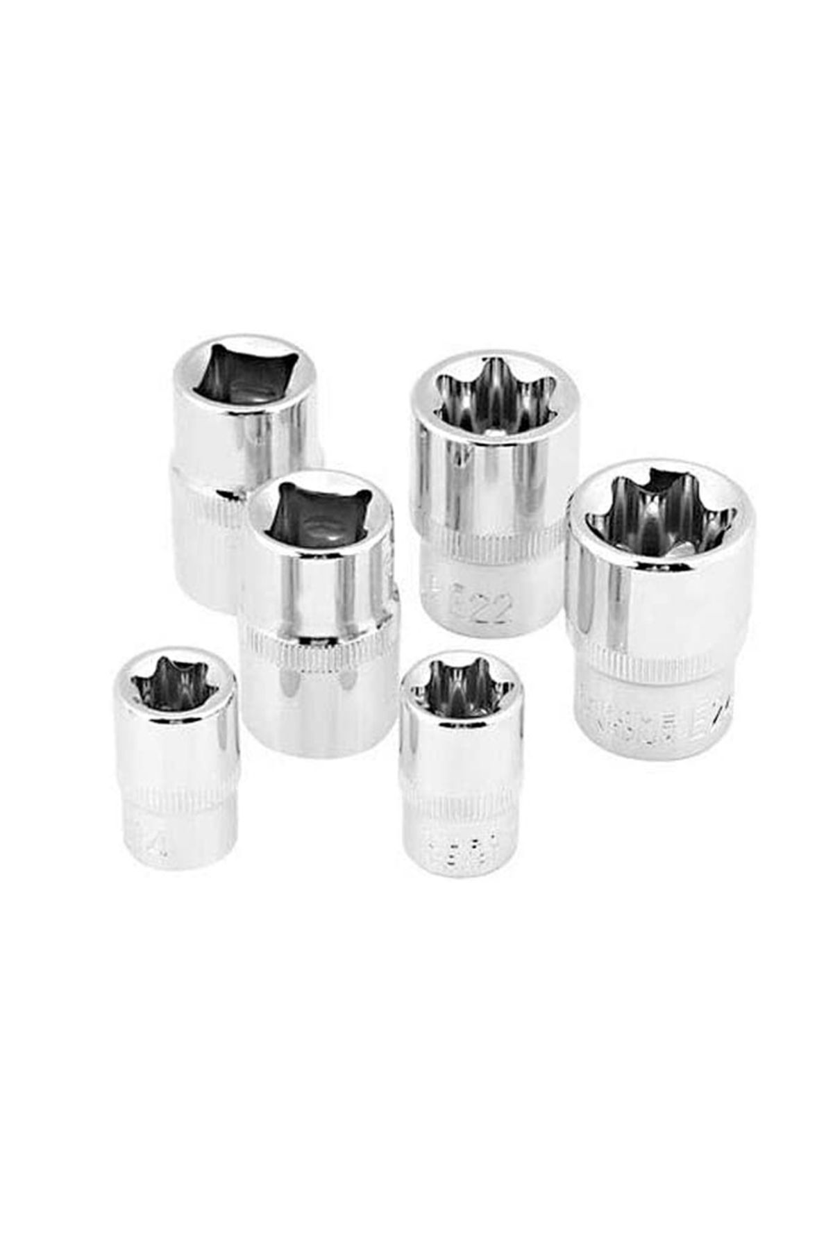Choice-Torx Socket Set Tamper Proof Torx Star Bit Torq Torque Female E-socket Set E4-E24 1/4" 3/8" 1/2" ... 3