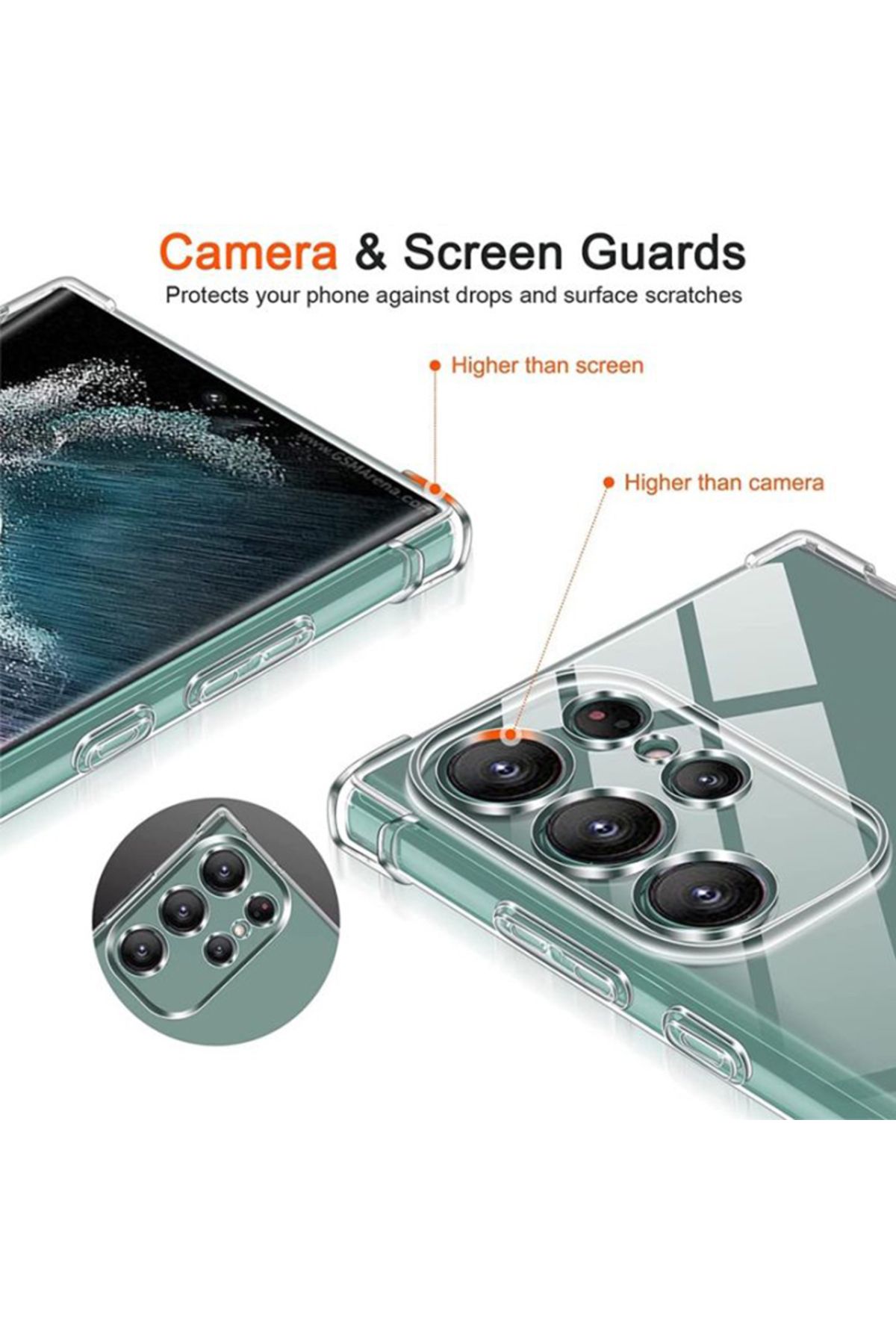 Choice-For Galaxy S21FE Clear Case For Samsung Galaxy S25 S24 S23 S22 S21 Plus Ultra Shockproof Case A54 A3 3
