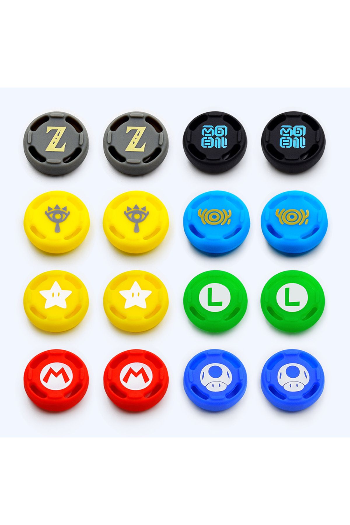 Choice-8pcs Soft Silicone Cute Cartoon Thumb Stick Grips Cap For Switch Oled Joy Con Controller NS Lite ... 5
