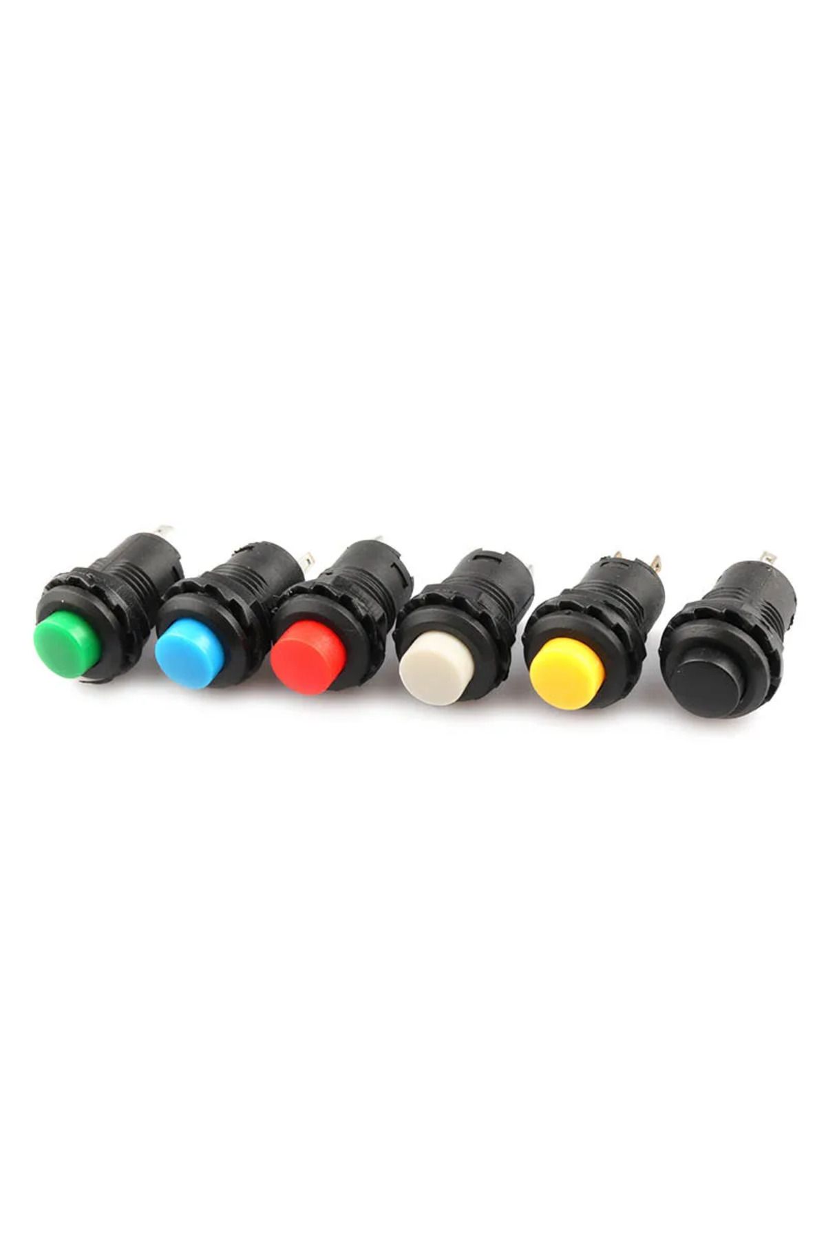 Choice-Momentary 6pcs Color 6pcs Self-lock /momentary Pushbutton Switches Ds427 Ds428 12mm Off- On Push But 1