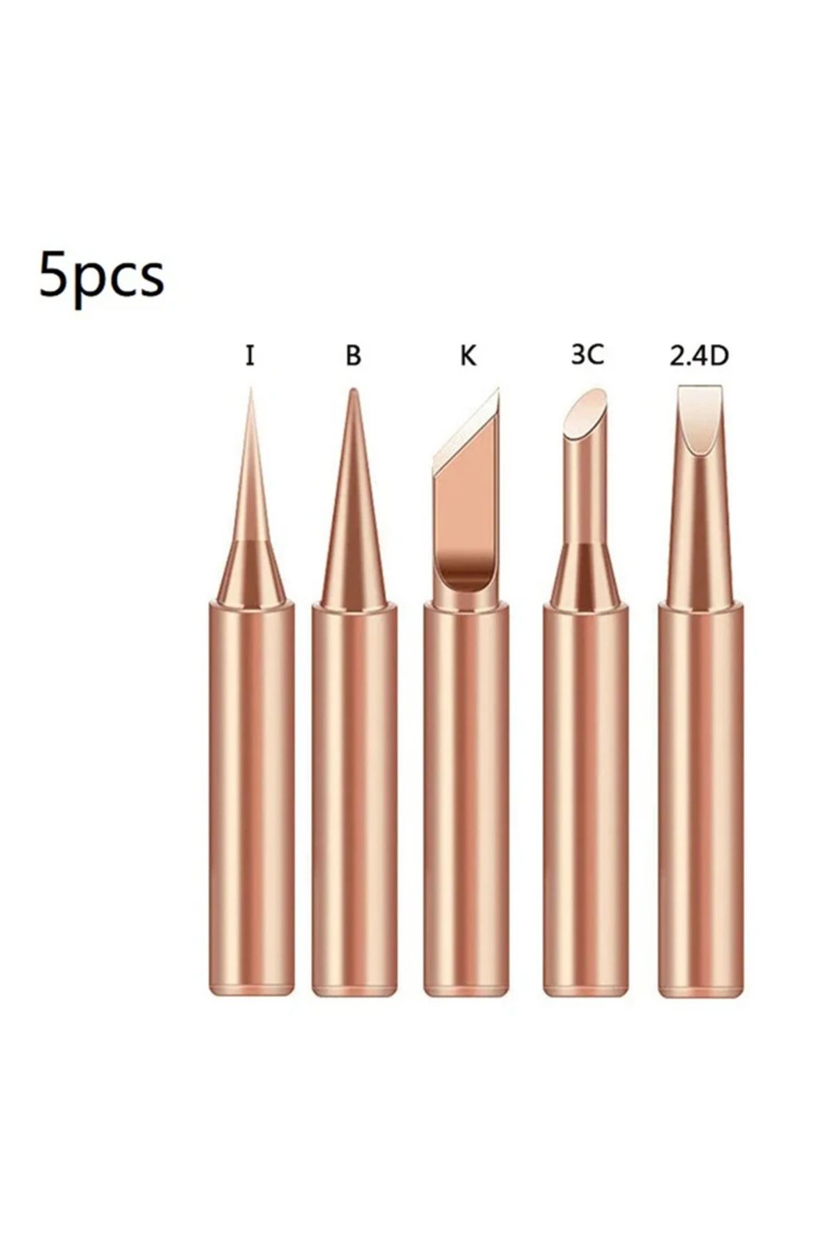 Choice-5 قطع 5 قطع من رأس لحام نحاسي I/B /K/2.4D/3C مجموعة 900M-T أدوات رأس لحام داخل النحاس العاري الساخن 1