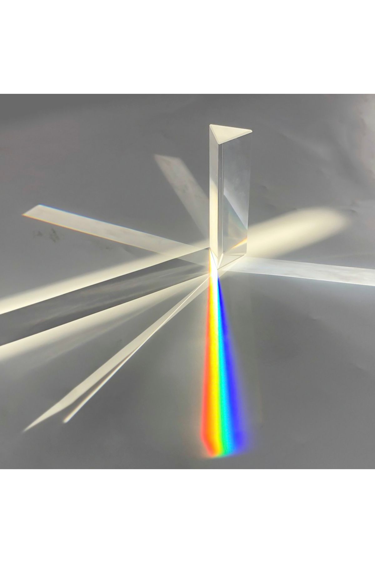 Choice-25x25x80mm Triangular Prism BK7 Optical Prisms Glass Physics Teaching Refracted Light Spectrum Ra... 4