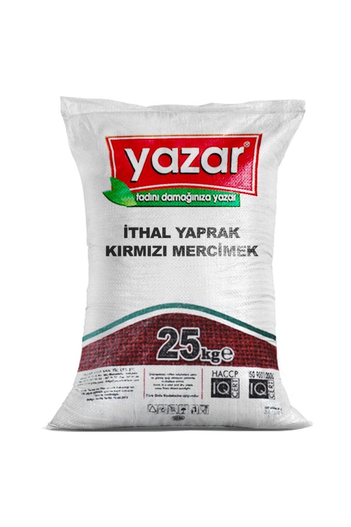 YAZAR İthal Kırmızı Yaprak Mercimek 25 Kg.