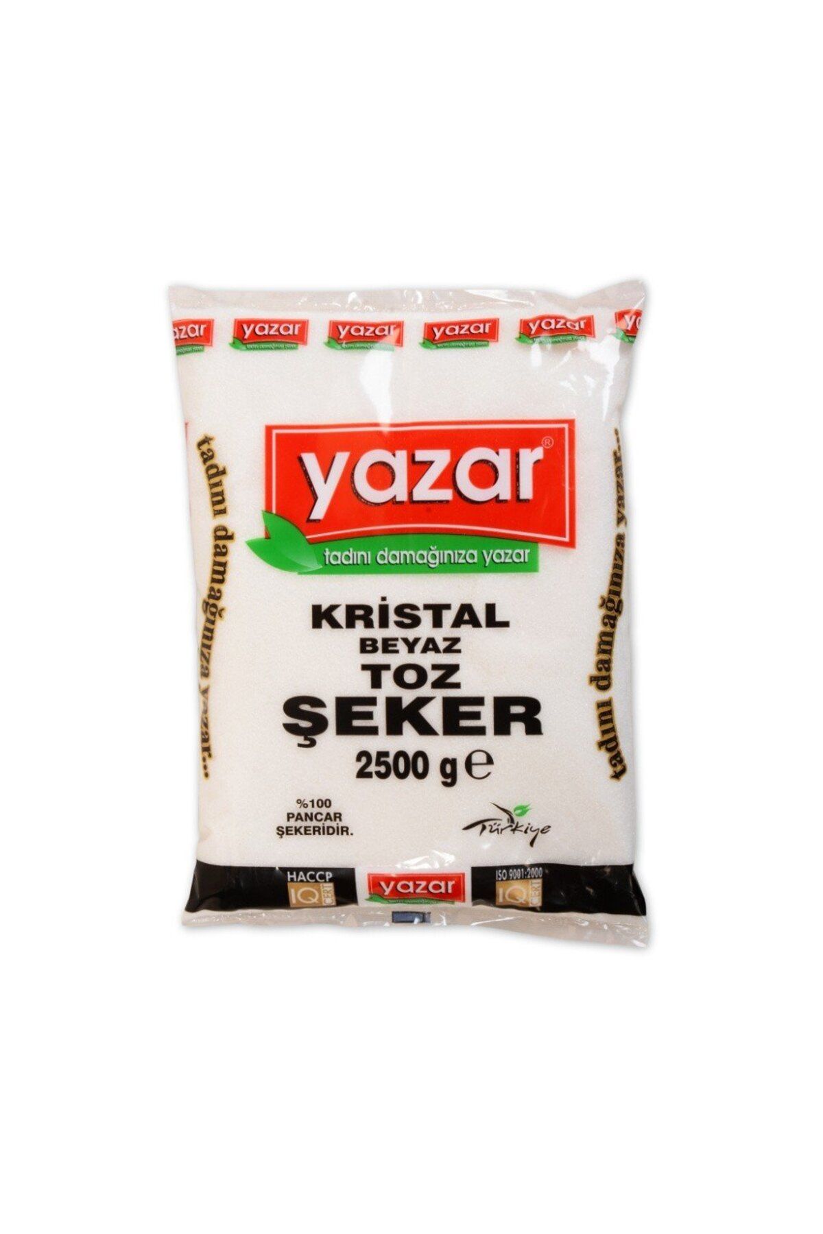 YAZAR Kristal Toz Şeker 2.5 Kg x 10 Paket