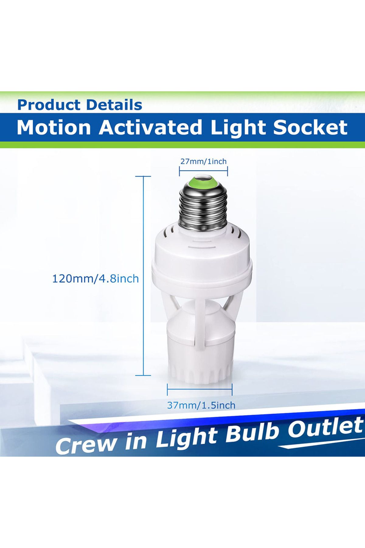Choice-AC100-240V E27 Socket Converter with PIR Motion Sensor Ampoule LED E27 Lamp Base Intelligent Swit... 3