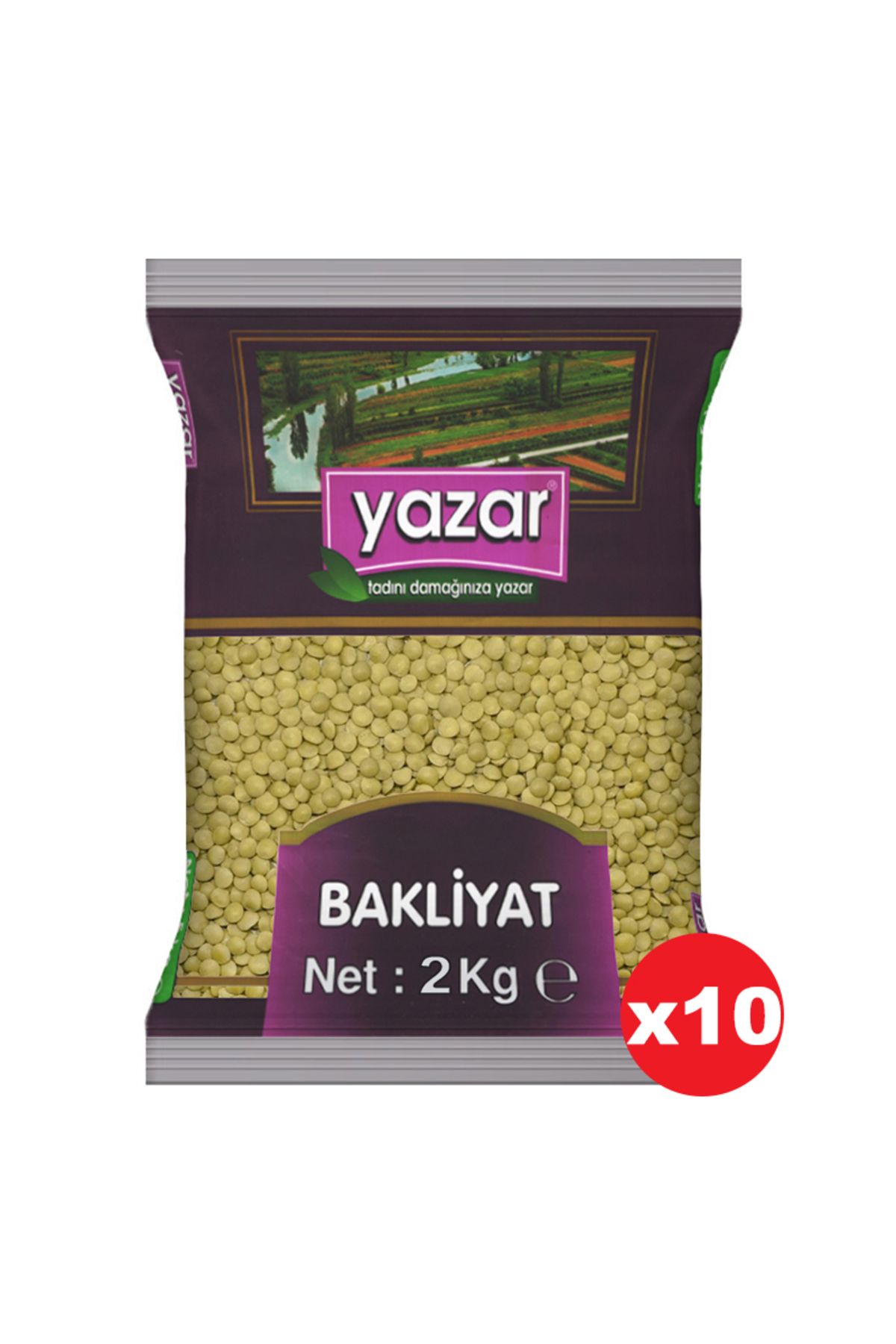 YAZAR Yeşil Mercimek 2 Kg x 10 Adet Proteini Yüksek İç Anadolu Bölgesi Ürünüdür