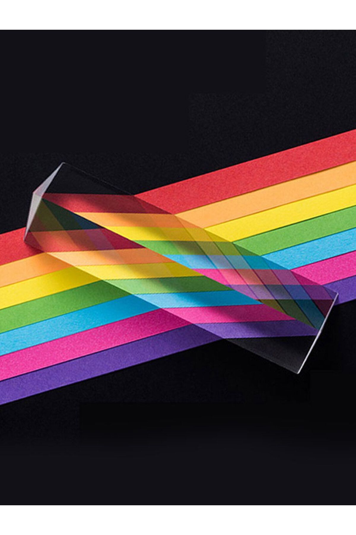 Choice-25x25x80mm Triangular Prism BK7 Optical Prisms Glass Physics Teaching Refracted Light Spectrum Ra... 8