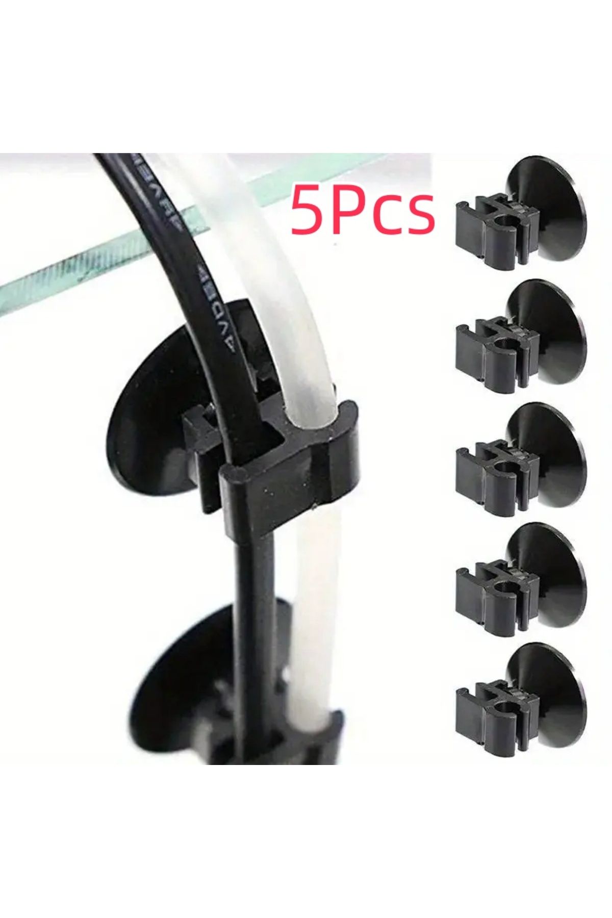 Choice-5Pcs Aquarium Accessories Aquarium Suction Cup Clip Fish Tank Oxygen Tube Hose Pump Power Cord Bu... 2