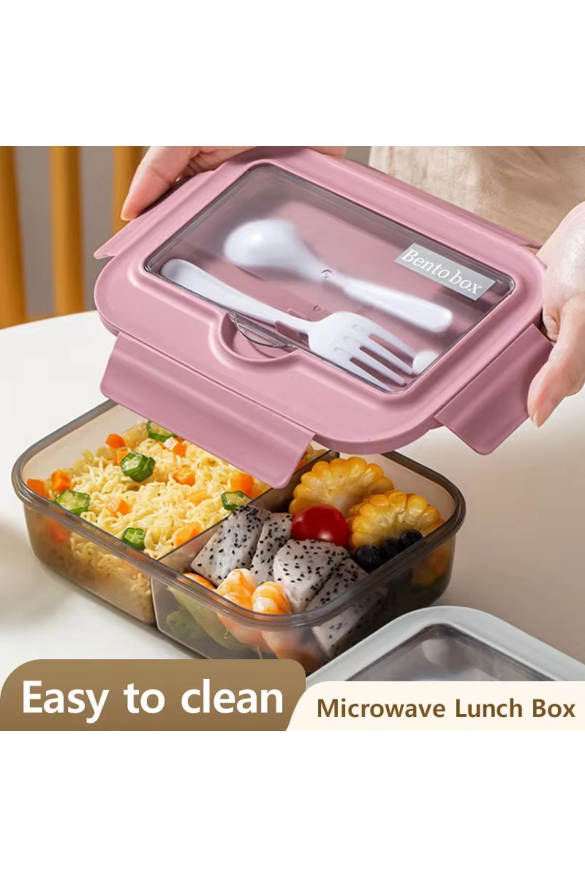 Choice-1pc Lunch Boxes, Tragbare Geteilte Lunchbox, Ins Nordic Style -Box, Getrennte Lunchbox 2