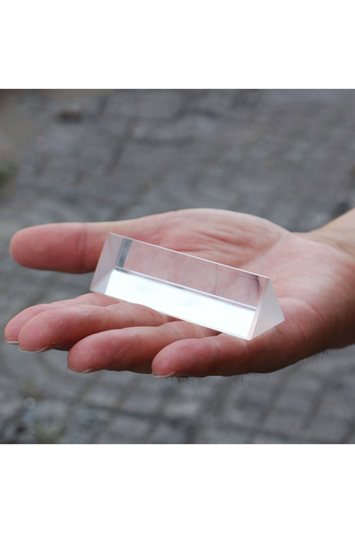 Choice-25x25x80mm Triangular Prism BK7 Optical Prisms Glass Physics Teaching Refracted Light Spectrum Ra... 5