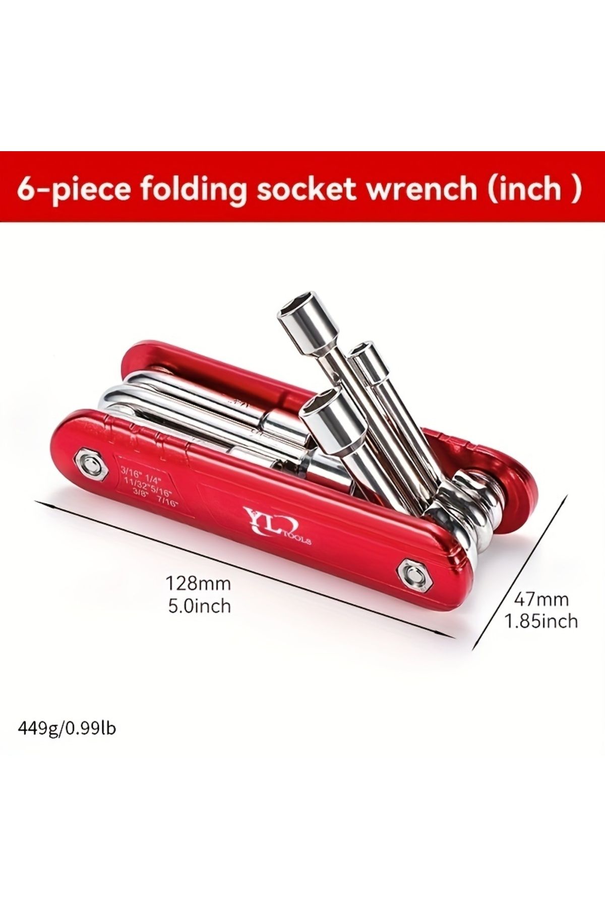 NIUXIANG-Socket Wrench Portable Sleeve Tool Combos Set, Folding Socket Wrench, Multifunction Household Tools, 5
