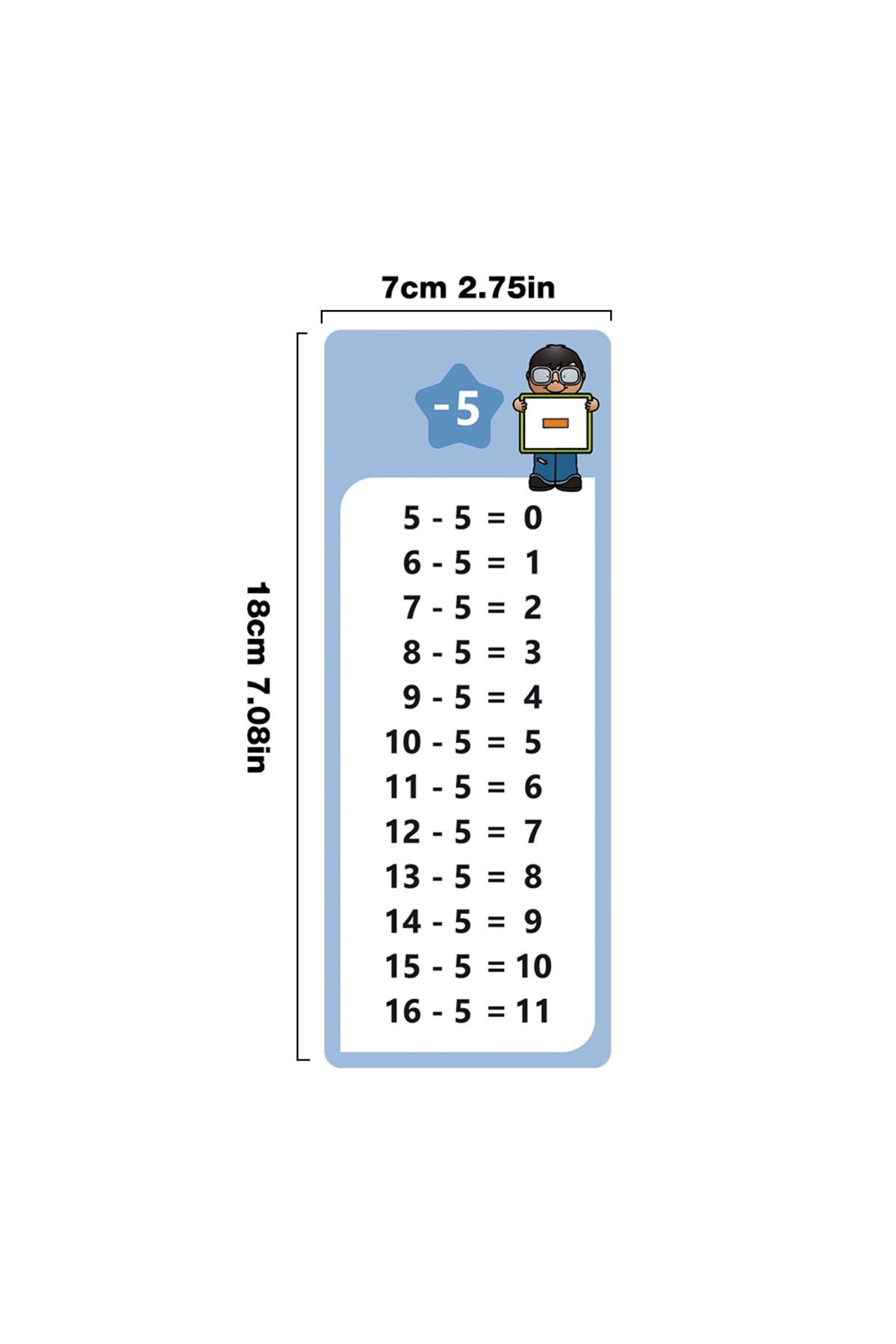 GSF-1-12 Subtraction Facts Charts, Subtraction Table Cards, Self Check Math Learning Tool, Montessori... 2