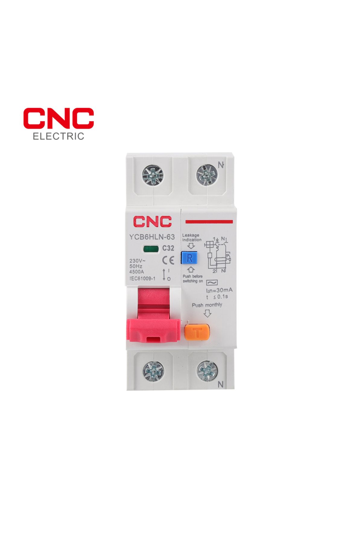 CNC-230V 50/60 HZ RCBO MCB 30mA Residual Current Circuit Breaker With Over Current And Leakage Pr... 8