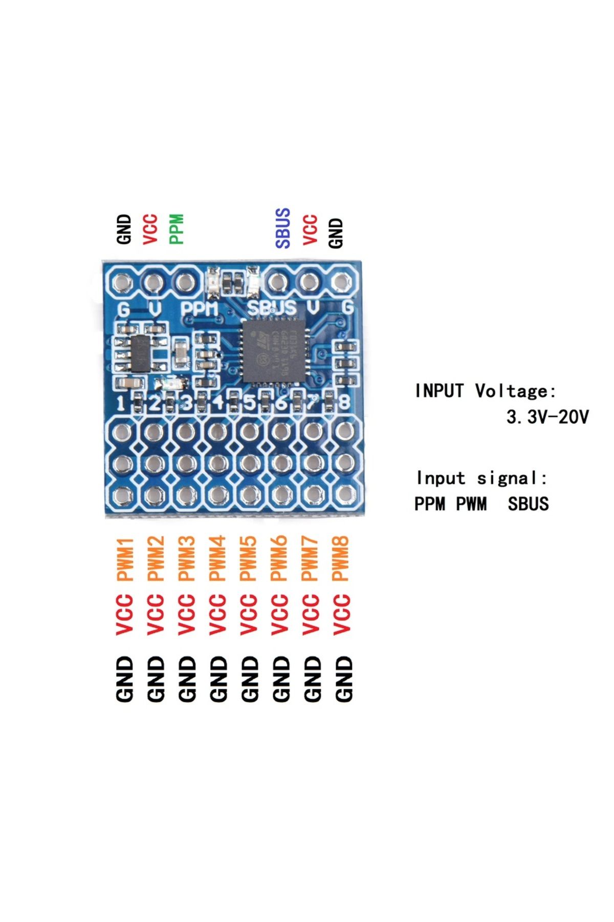 Choice-JHEMCU SPP-SBUS 8CH SPP Converter 15A 3.3-20V for PPM PWM SBUS Signal Conversion FLYSKY IA6B FRSK... 5