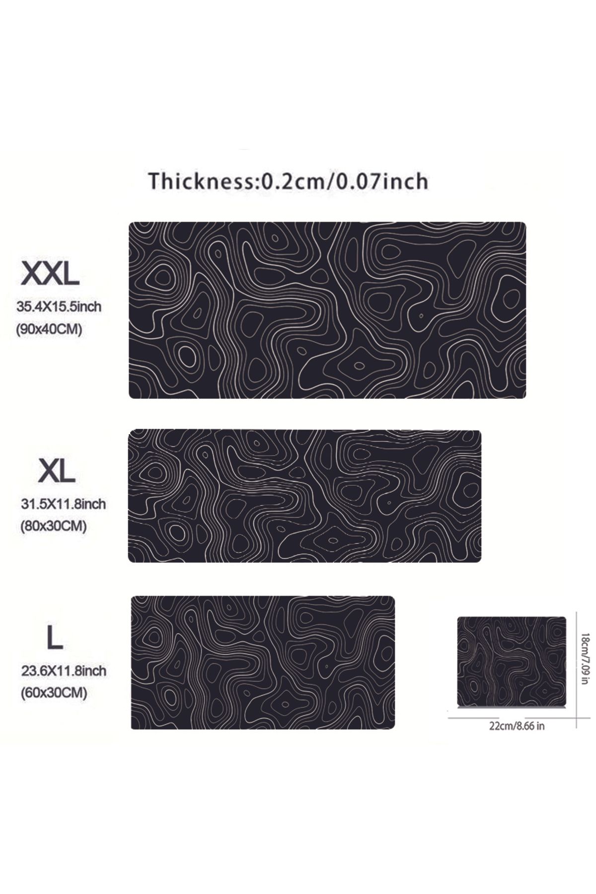 Choice-400x800x2mm Black line table mat Mouse pad large keyboard mouse desk pad non-slip rubber gaming mous 1