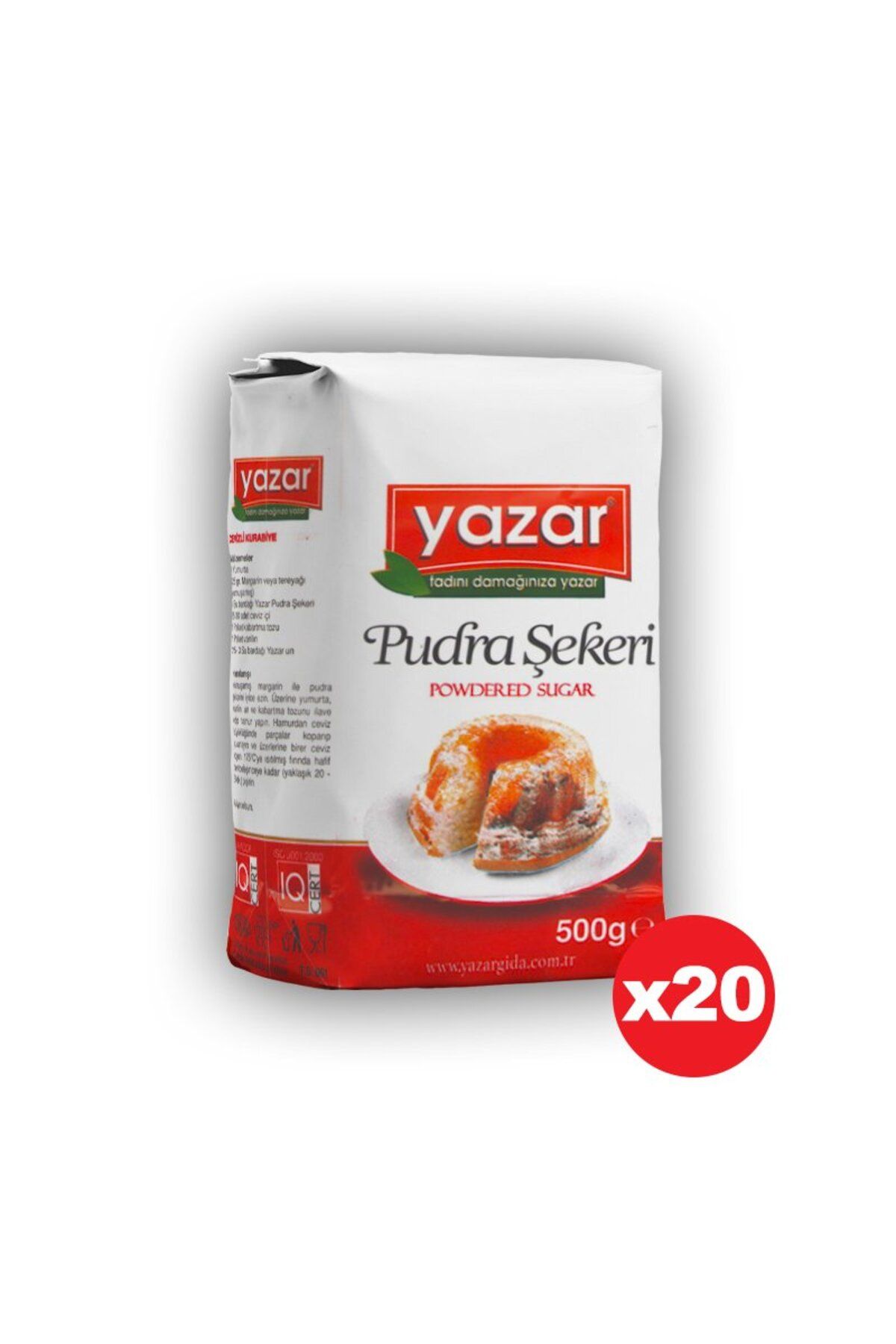 YAZAR Pudra Şekeri 500 gr X 20 Paket