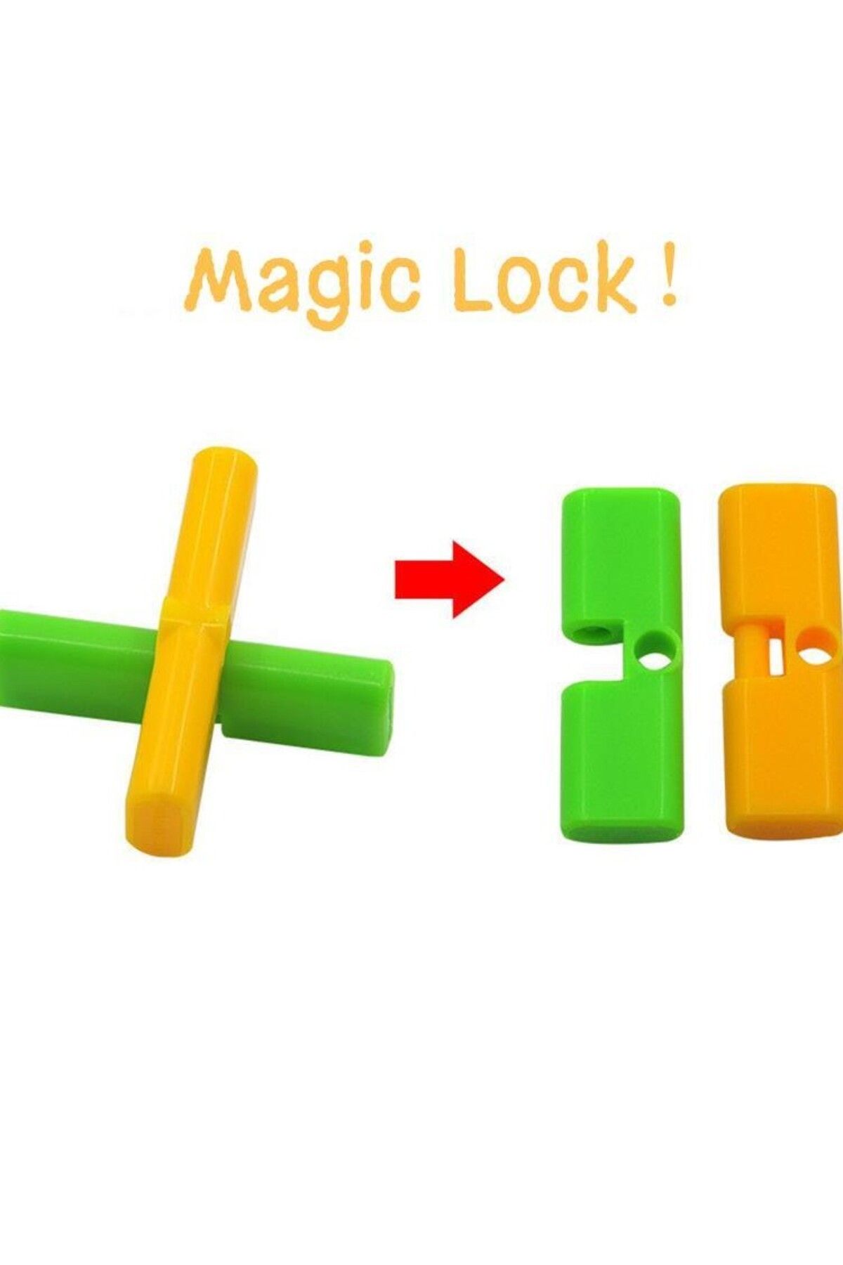 Choice-1pc Magic Trick Props Magical Cross Interesting Lock Automatically Unlock Close-up Stage Performa... 7